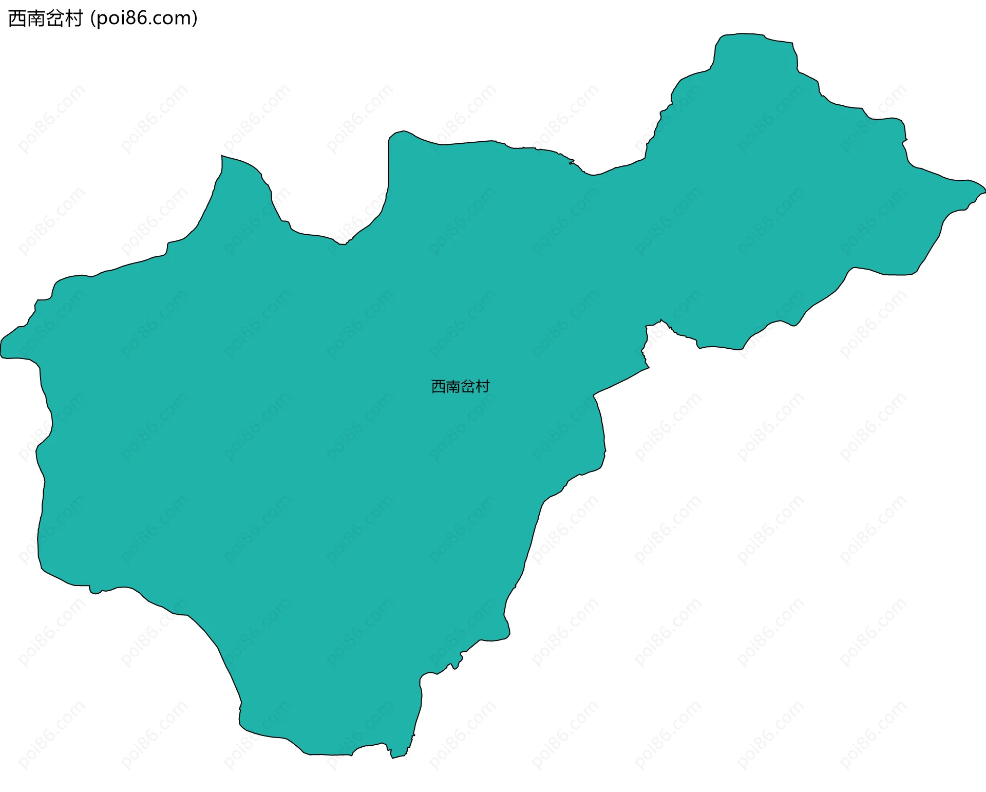 西南岔村边界地图