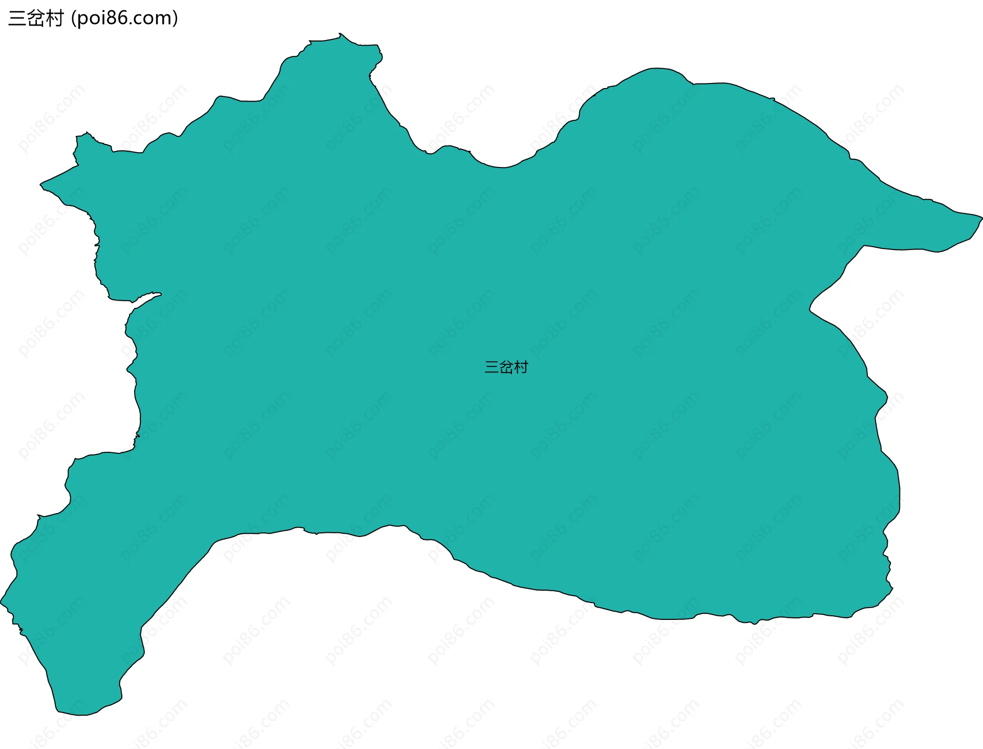 三岔村边界地图