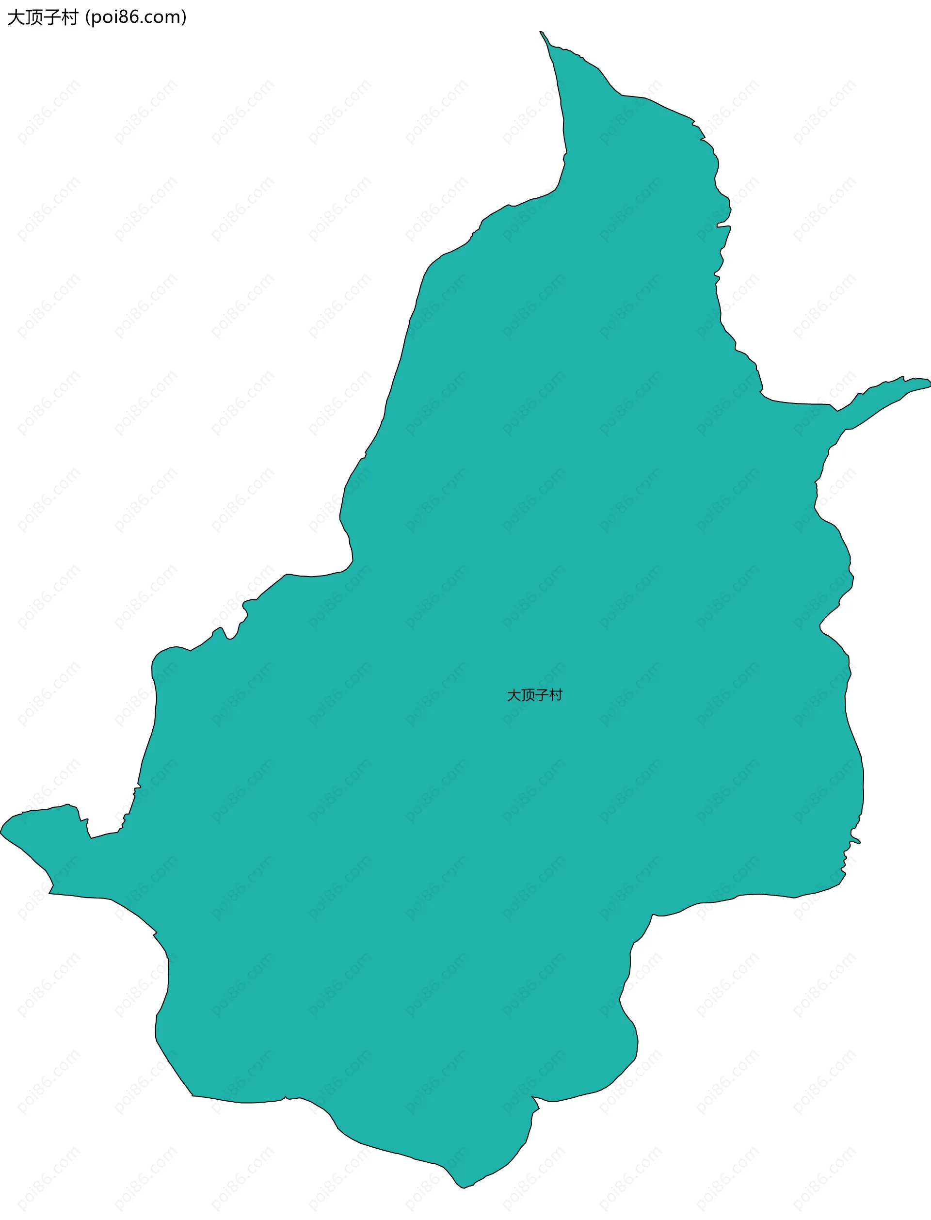 大顶子村边界地图