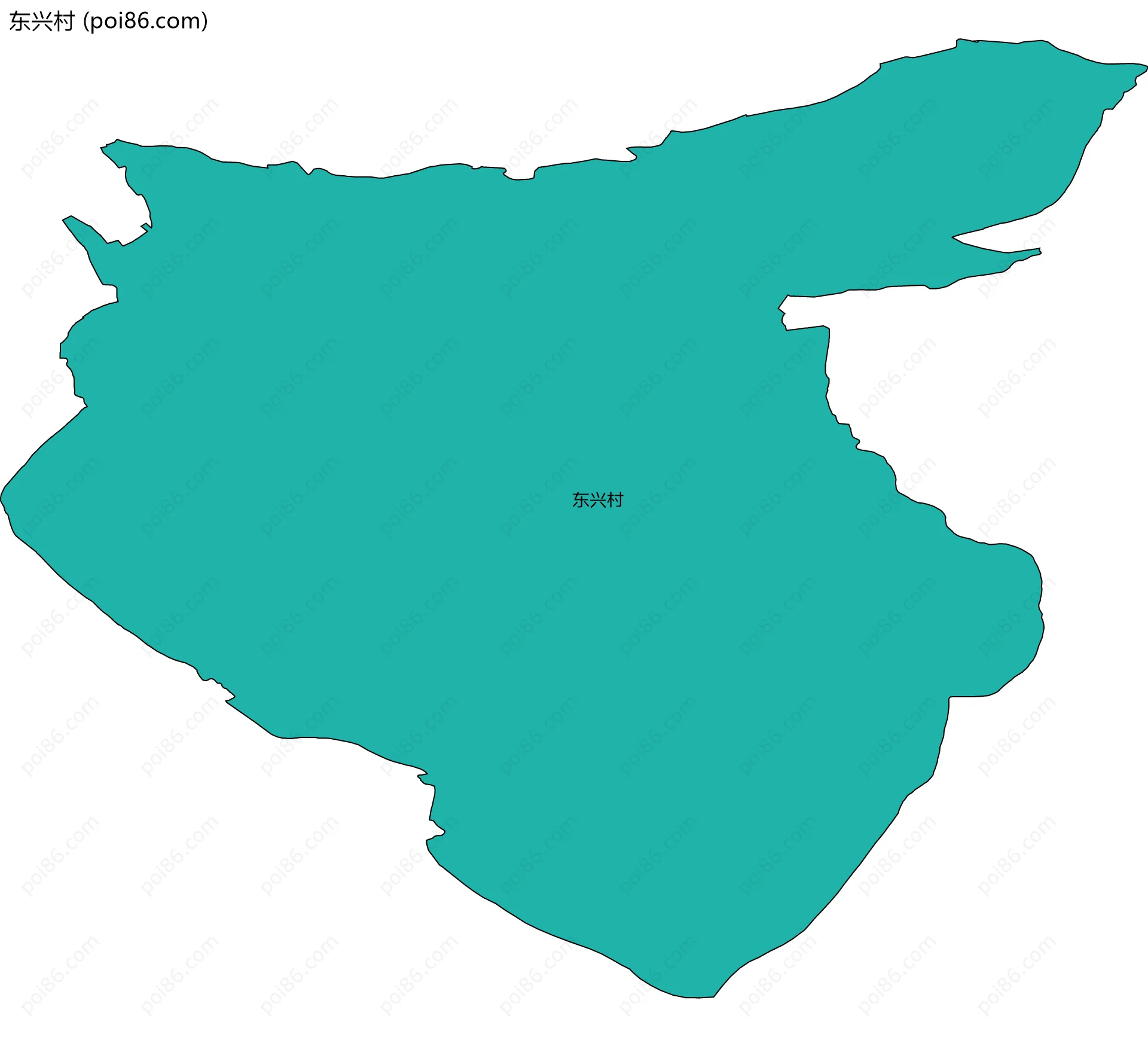 东兴村边界地图