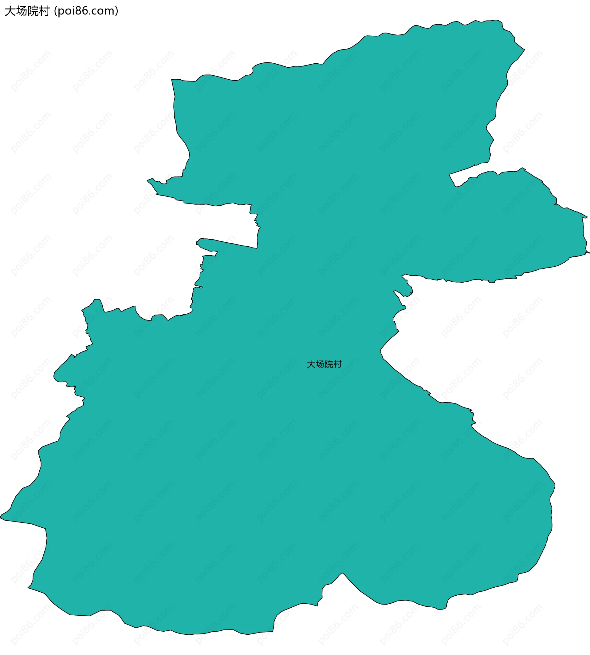 大场院村边界地图