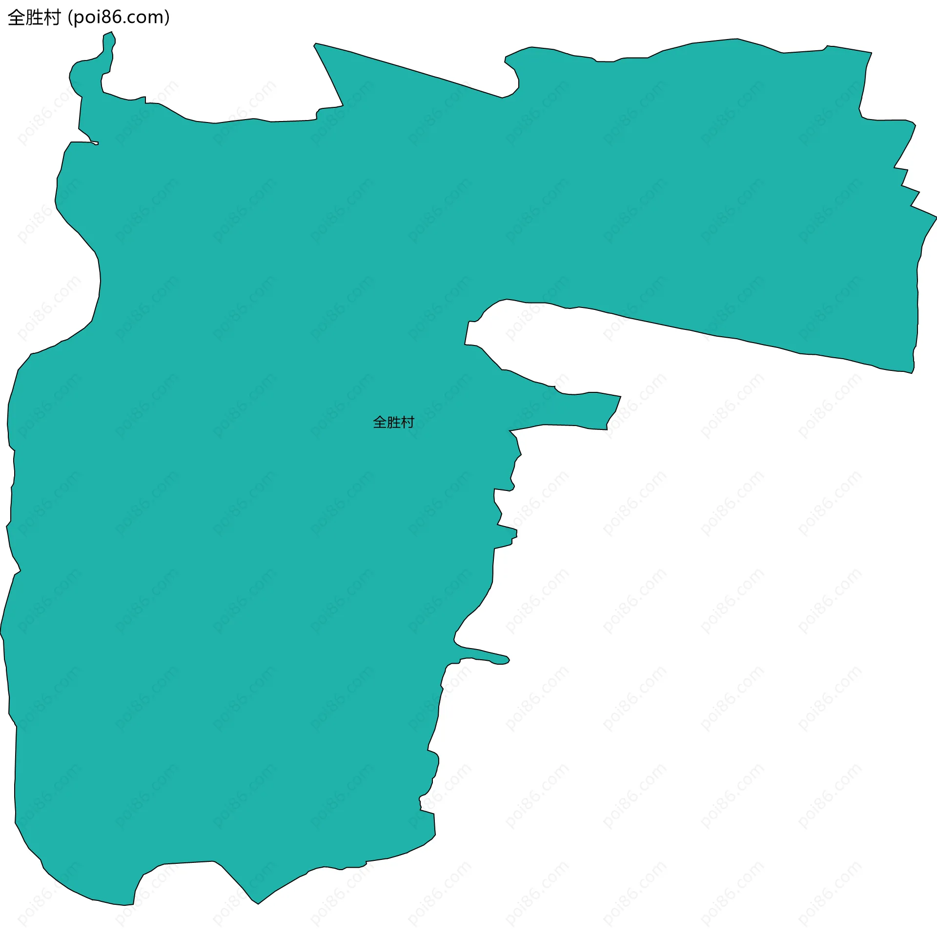 全胜村边界地图