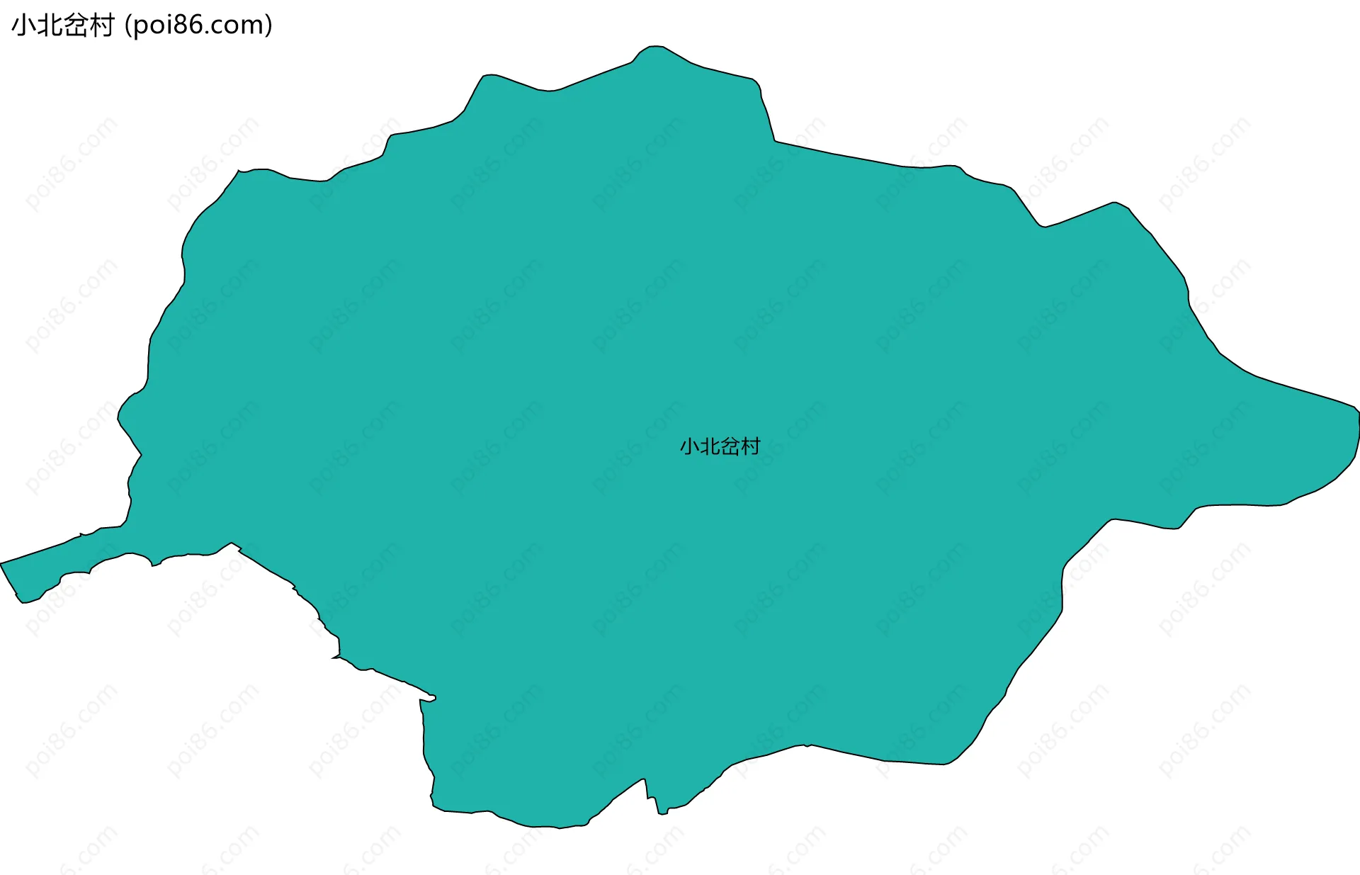 小北岔村边界地图