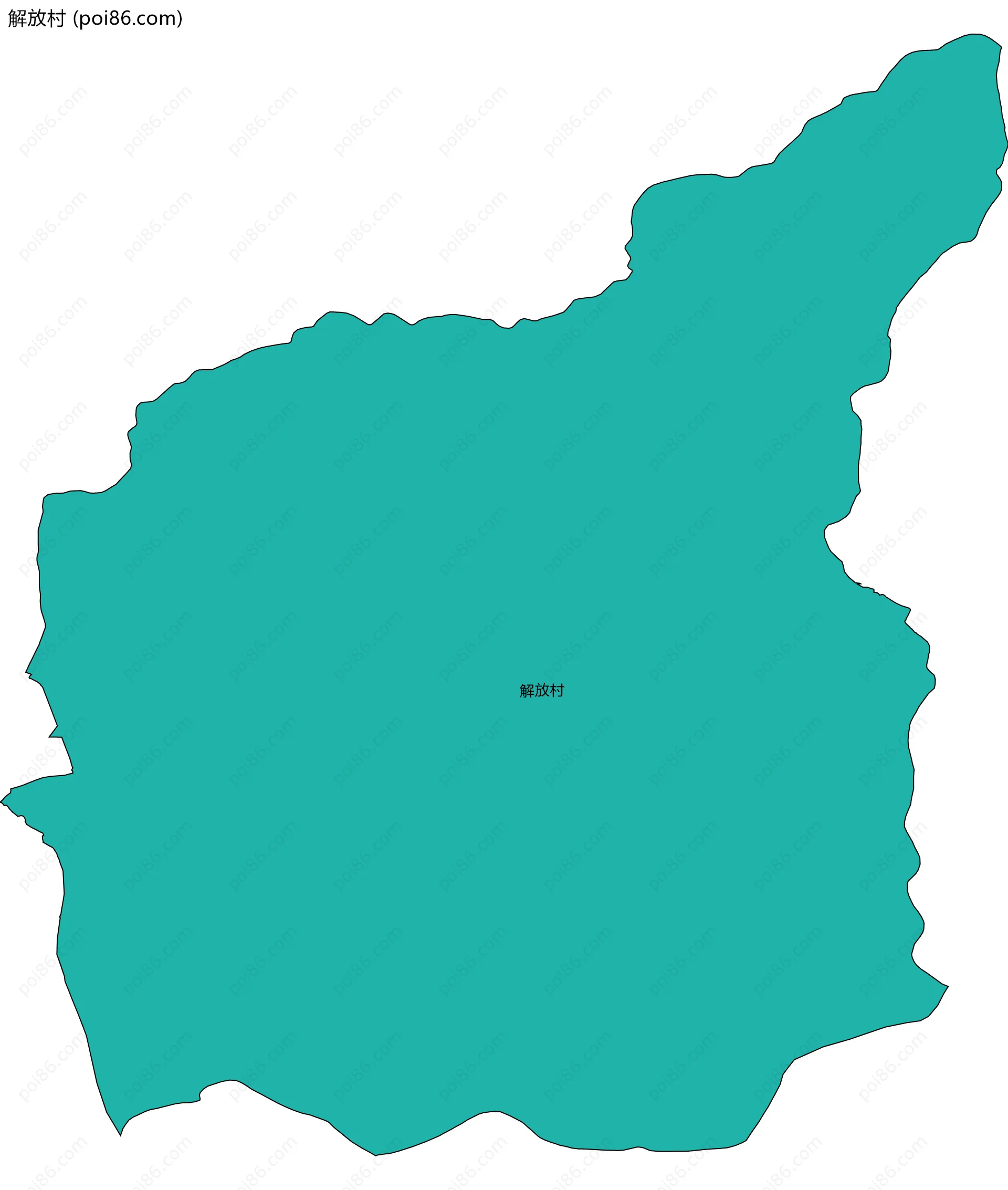 解放村边界地图