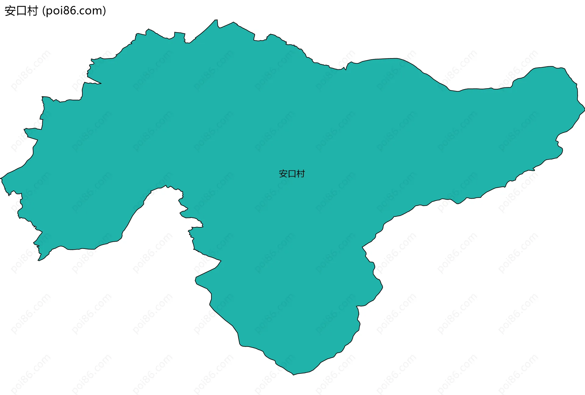 安口村边界地图