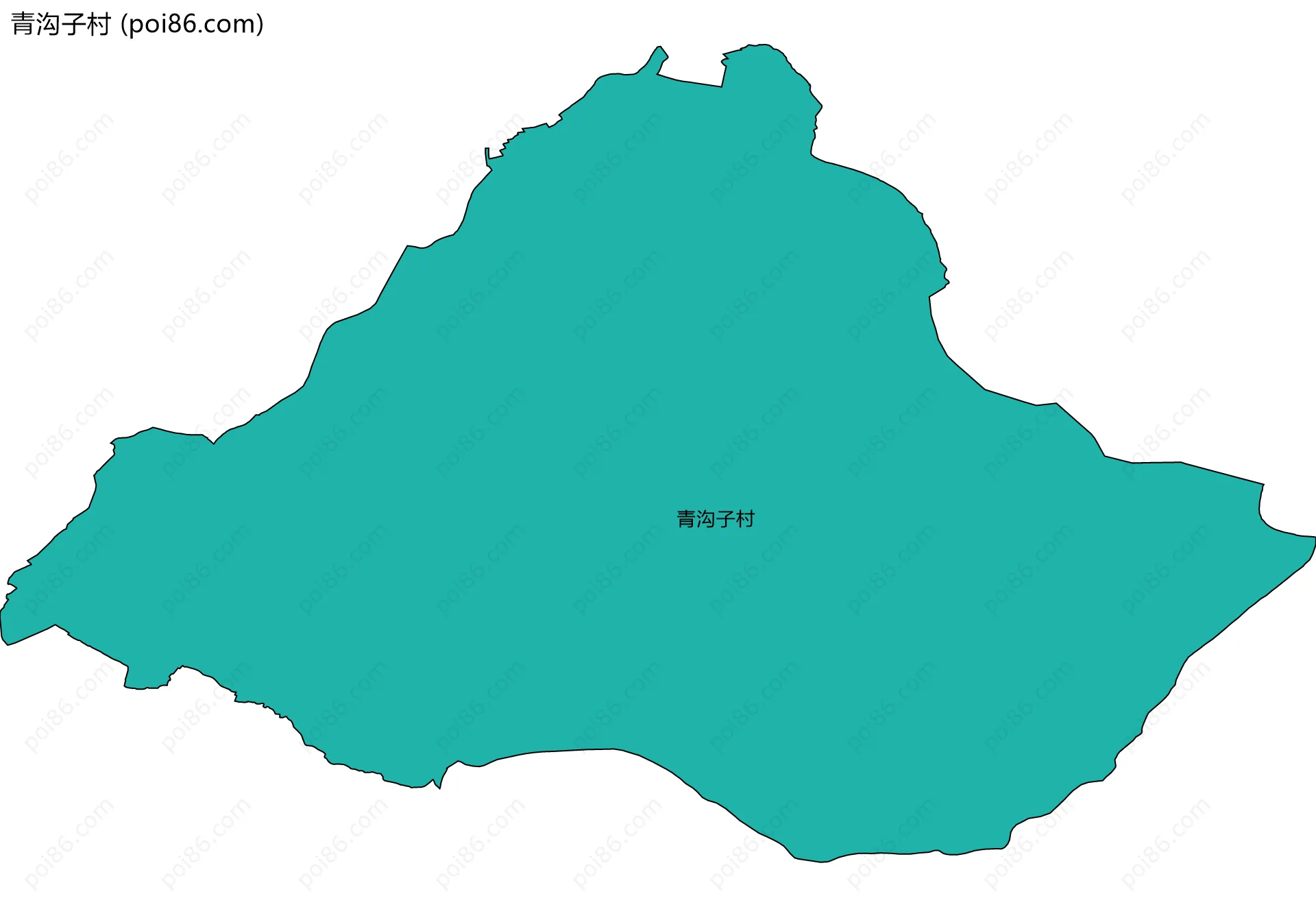 青沟子村边界地图