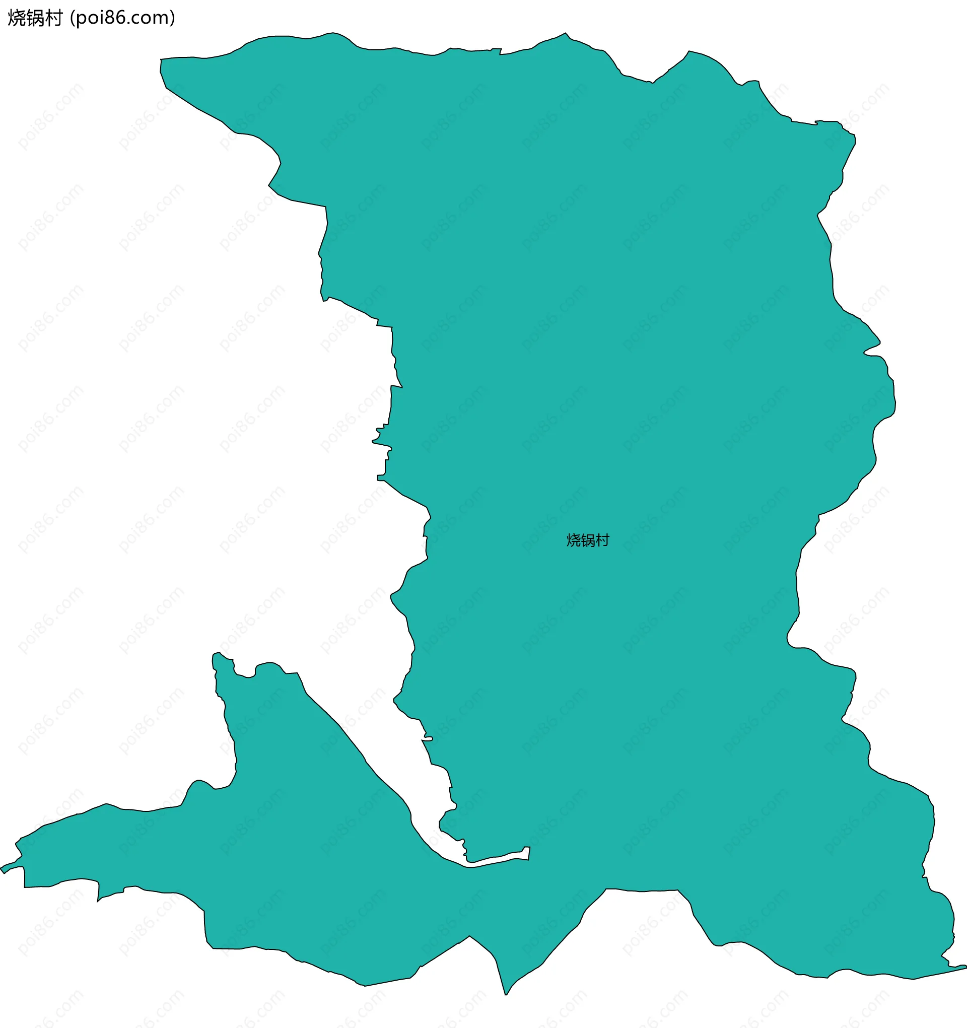 烧锅村边界地图