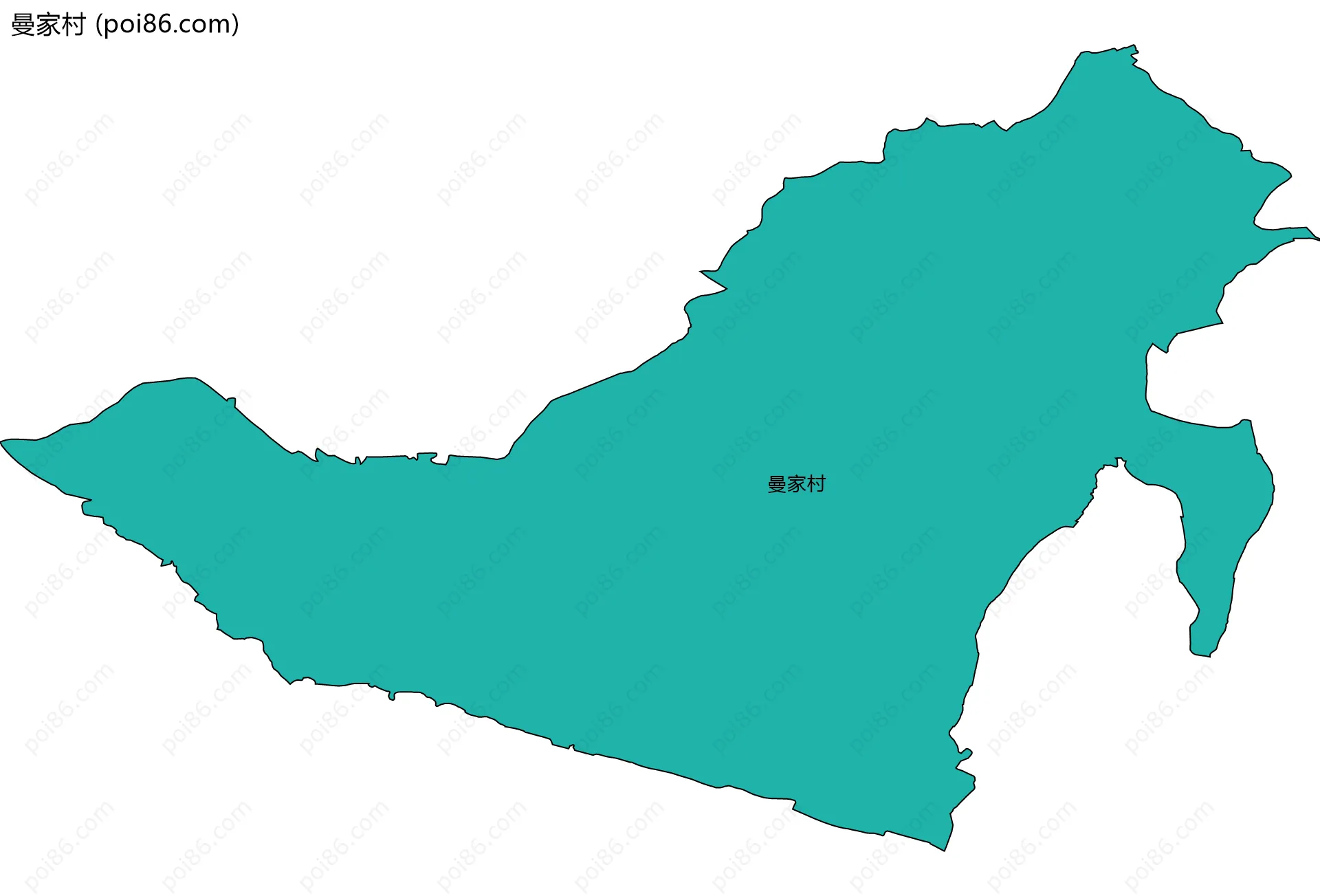 曼家村边界地图