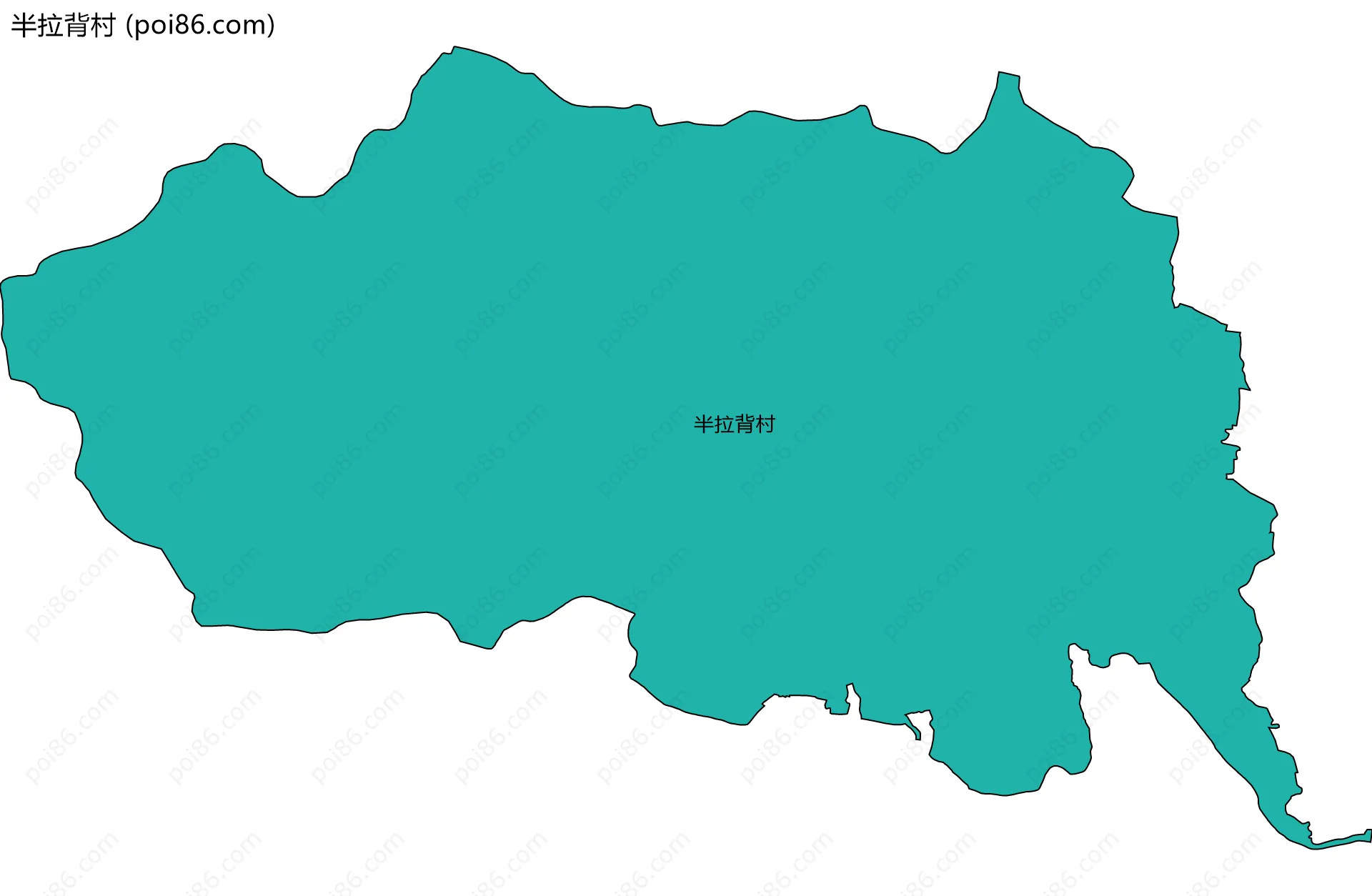 半拉背村边界地图