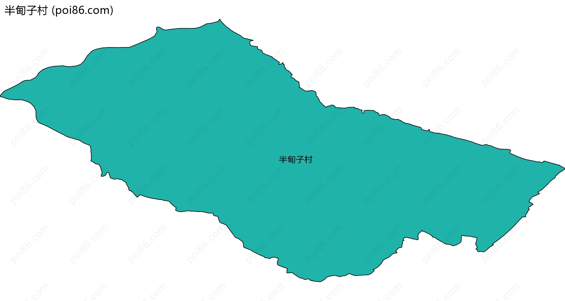 半甸子村边界地图