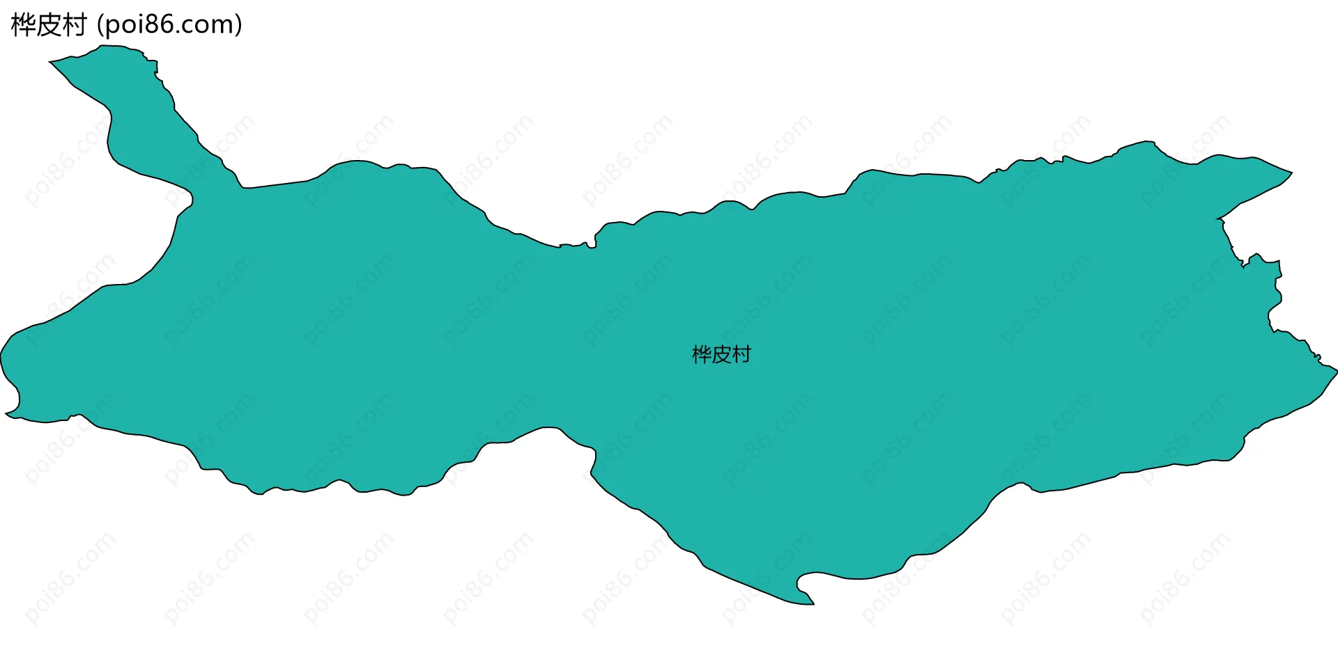 桦皮村边界地图