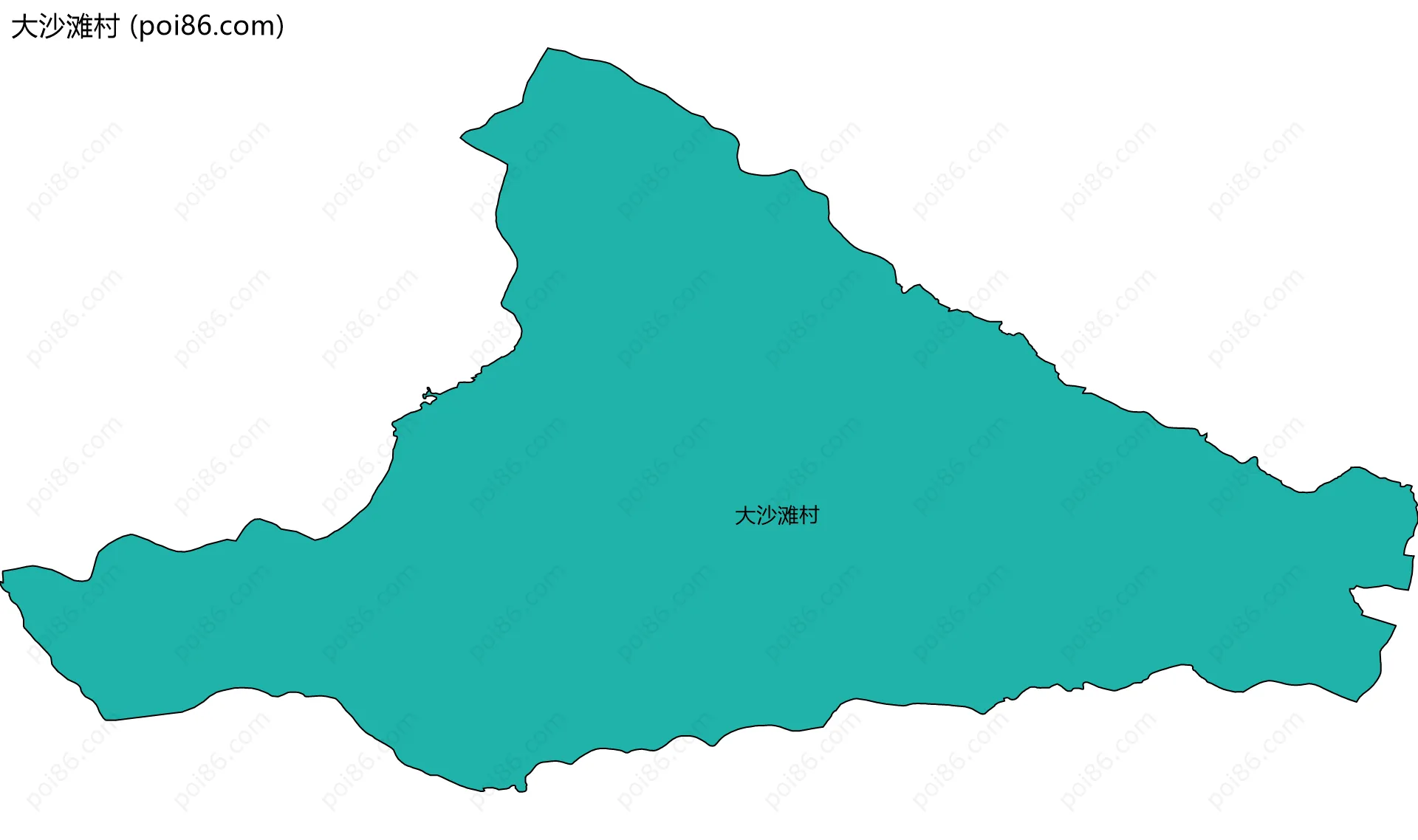 大沙滩村边界地图