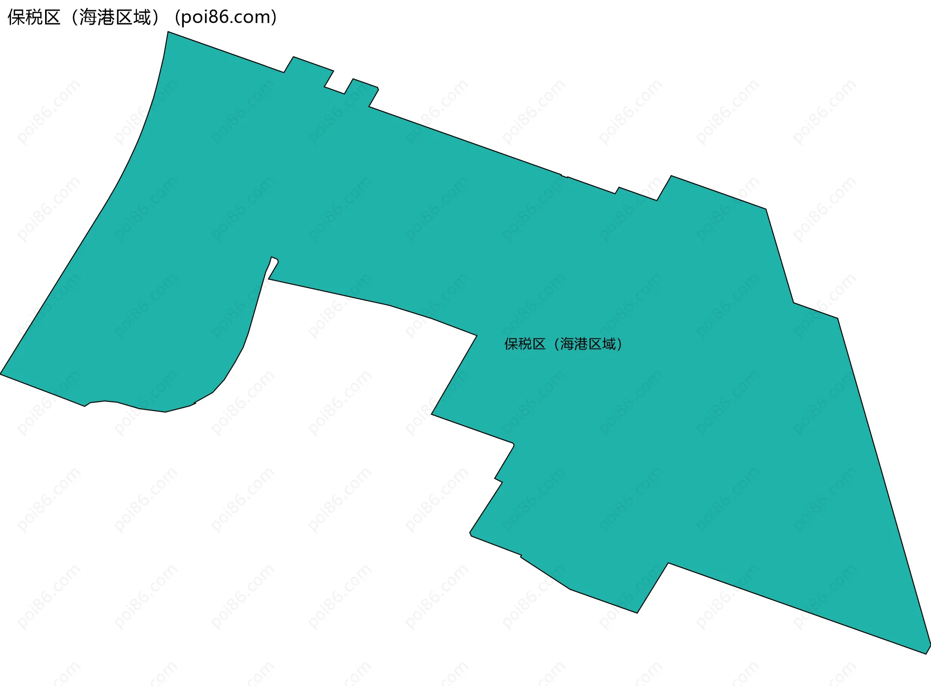 保税区（海港区域）边界地图