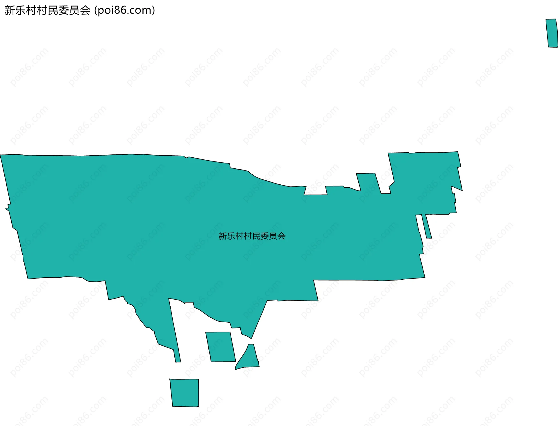 新乐村村民委员会边界地图