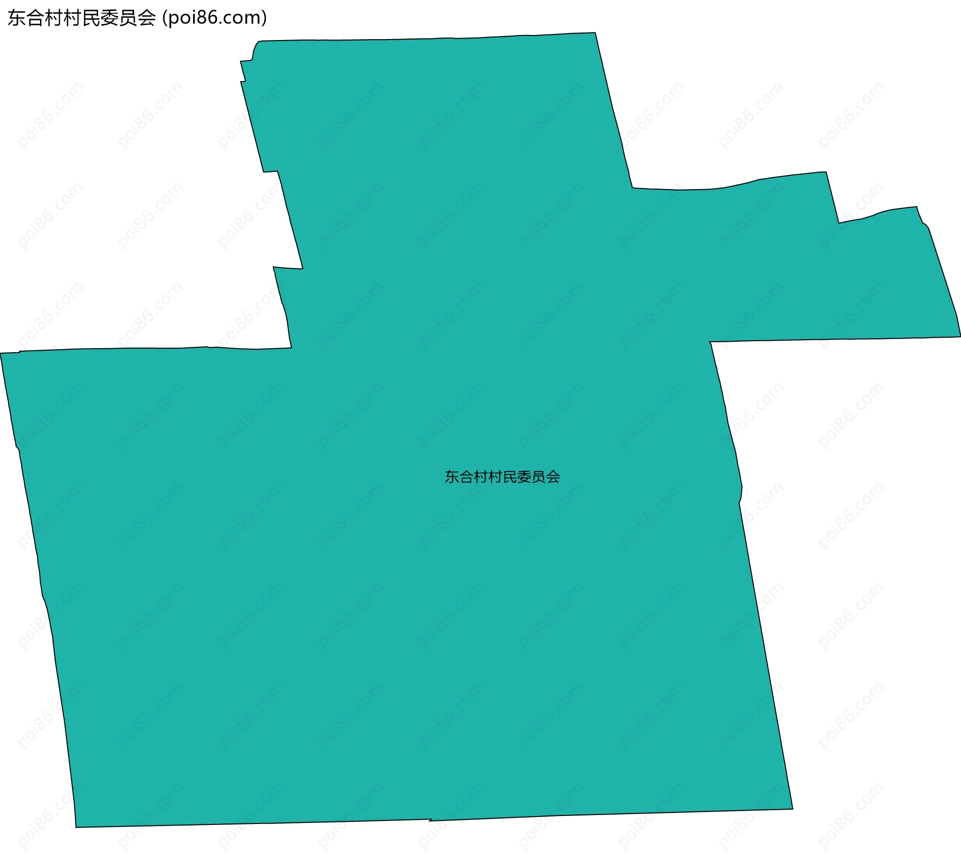 东合村村民委员会边界地图