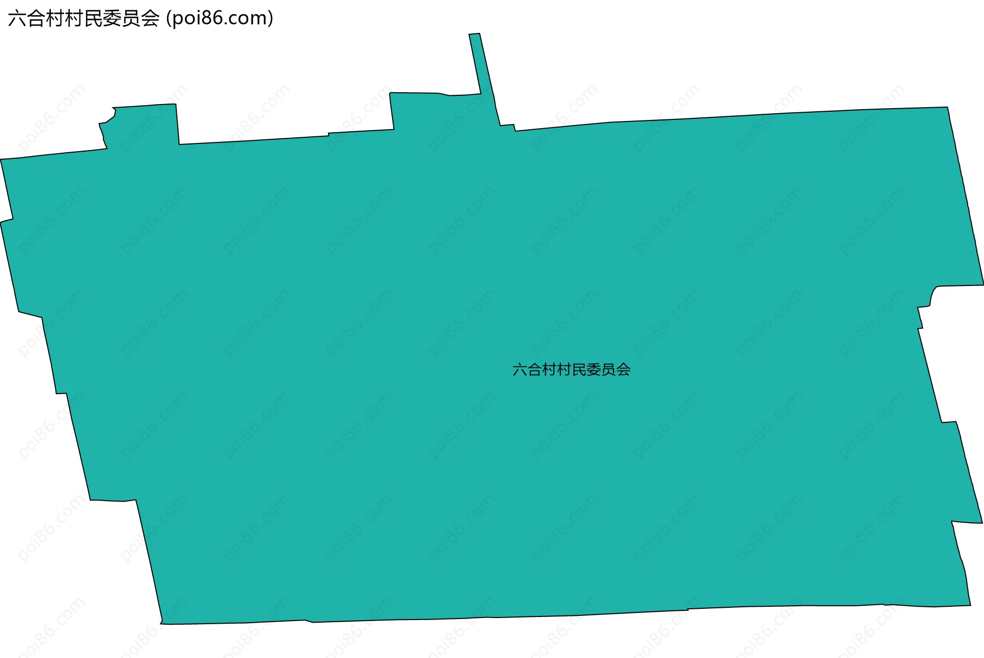 六合村村民委员会边界地图