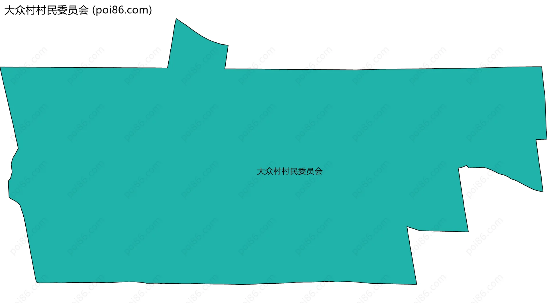 大众村村民委员会边界地图
