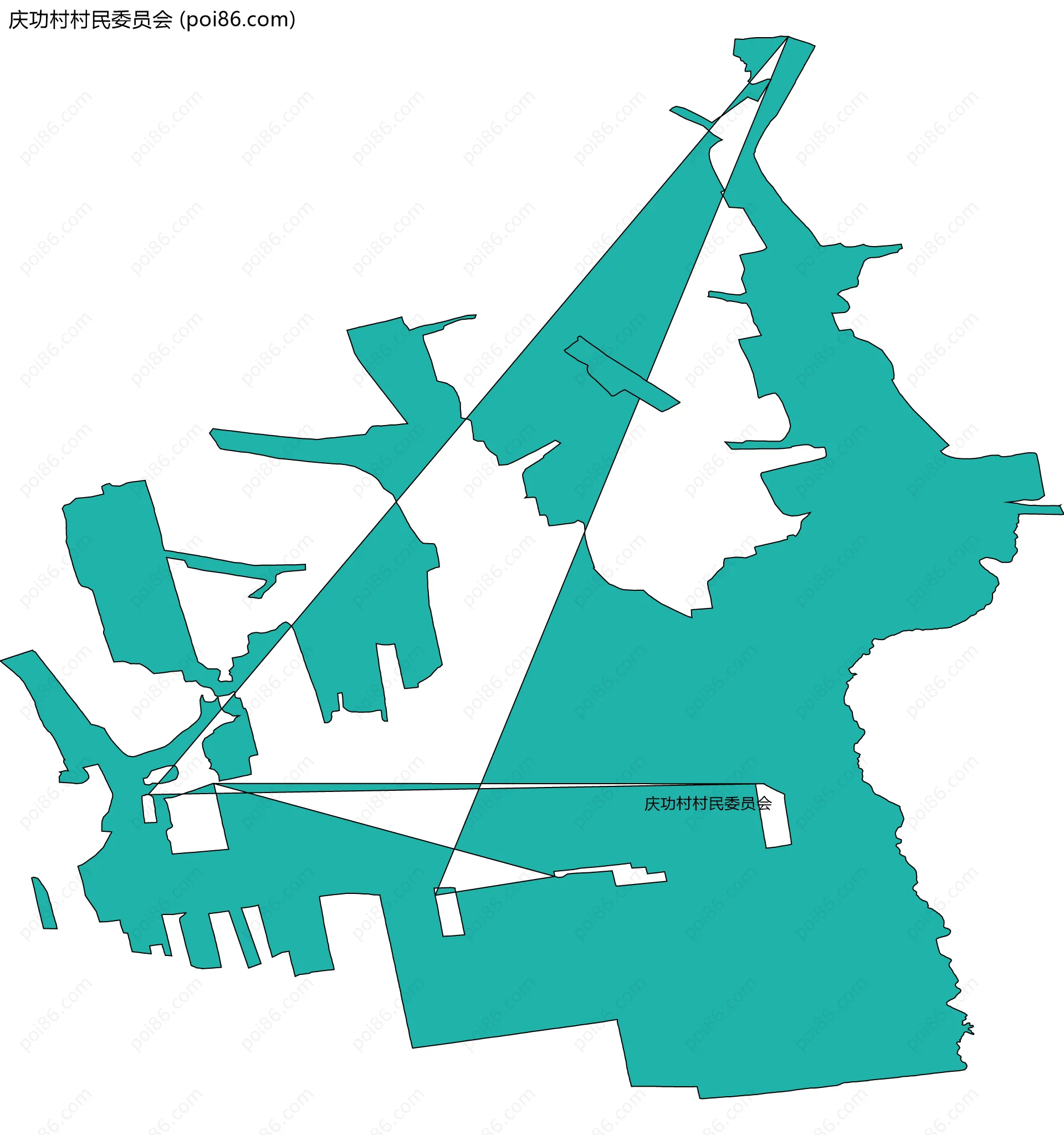 庆功村村民委员会边界地图