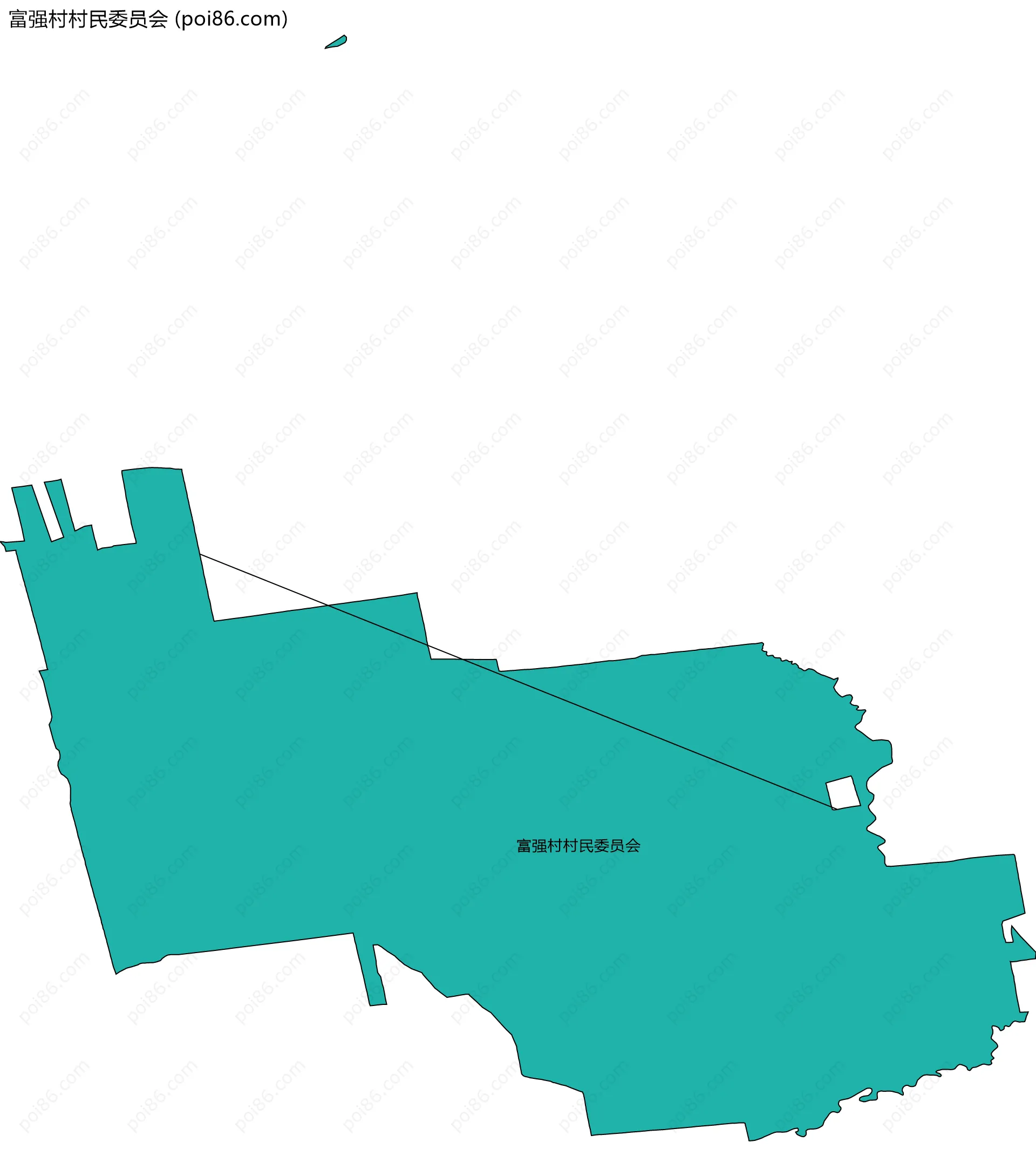 富强村村民委员会边界地图