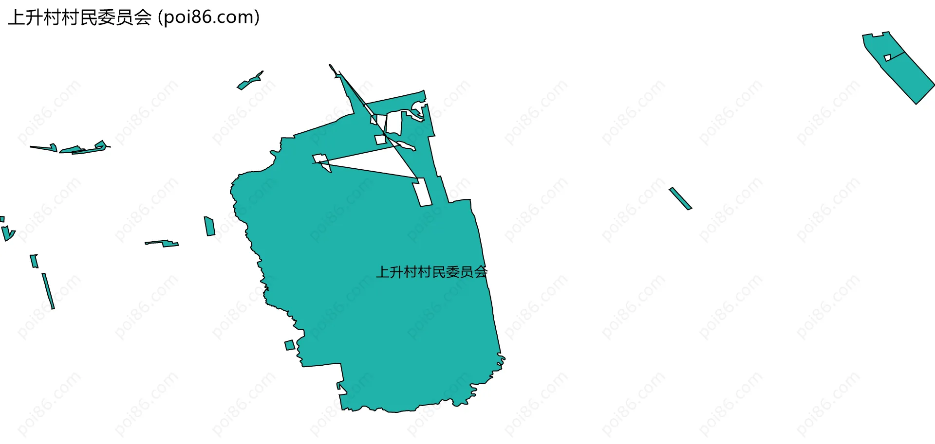 上升村村民委员会边界地图