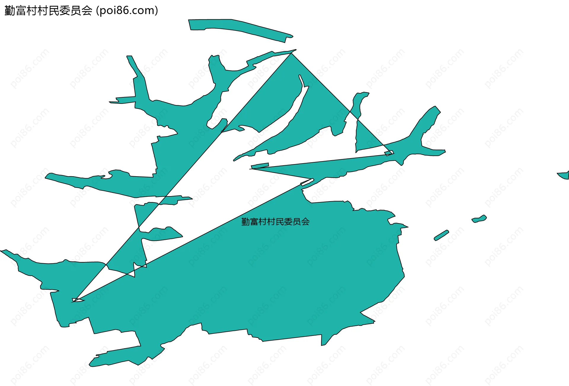 勤富村村民委员会边界地图