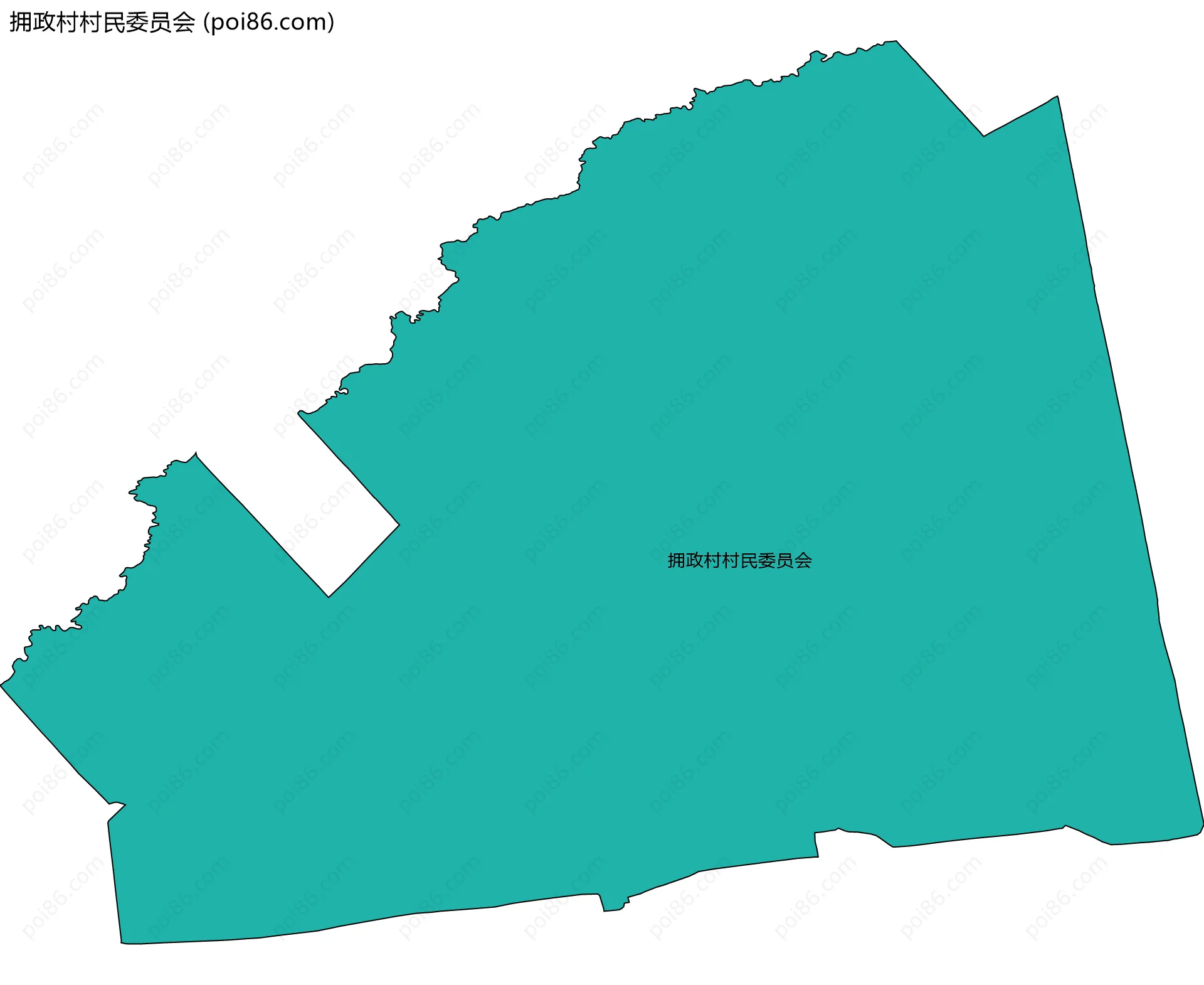 拥政村村民委员会边界地图