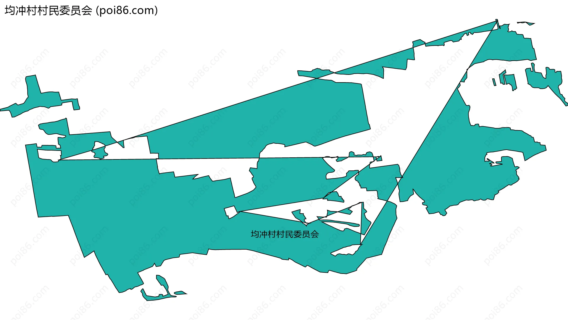 均冲村村民委员会边界地图