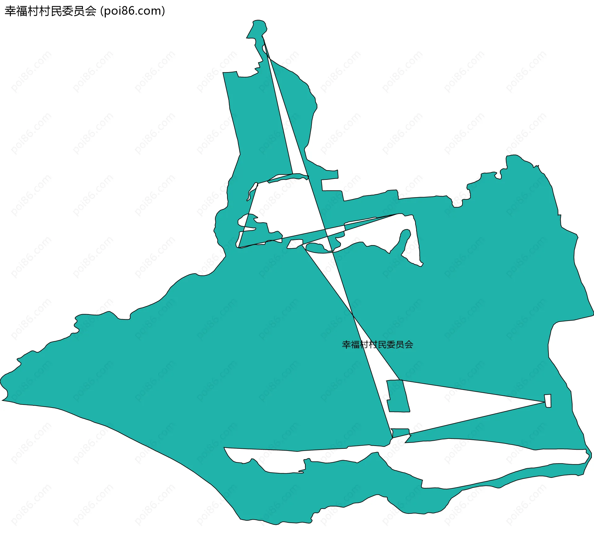 幸福村村民委员会边界地图