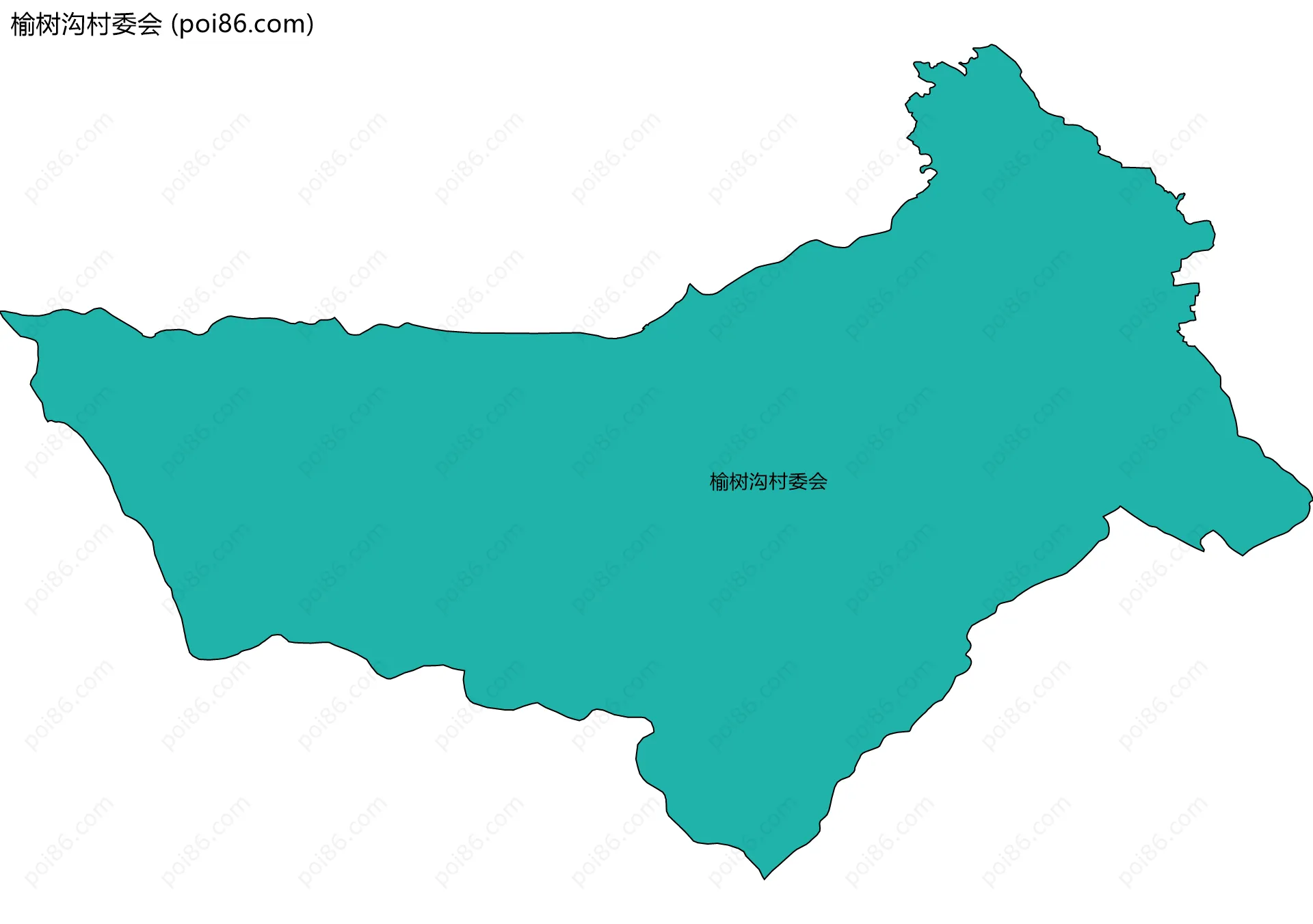 榆树沟村委会边界地图