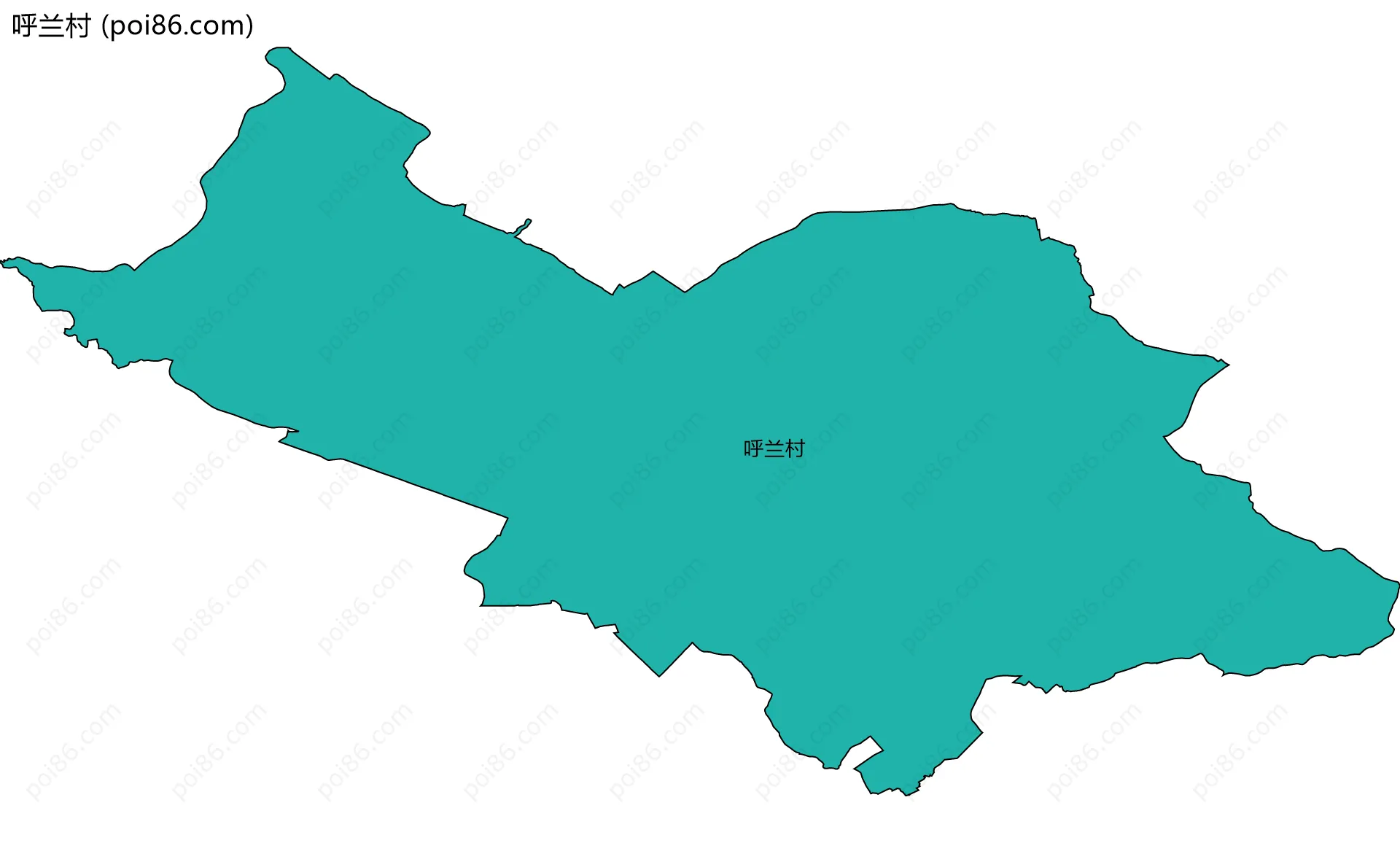 呼兰村边界地图