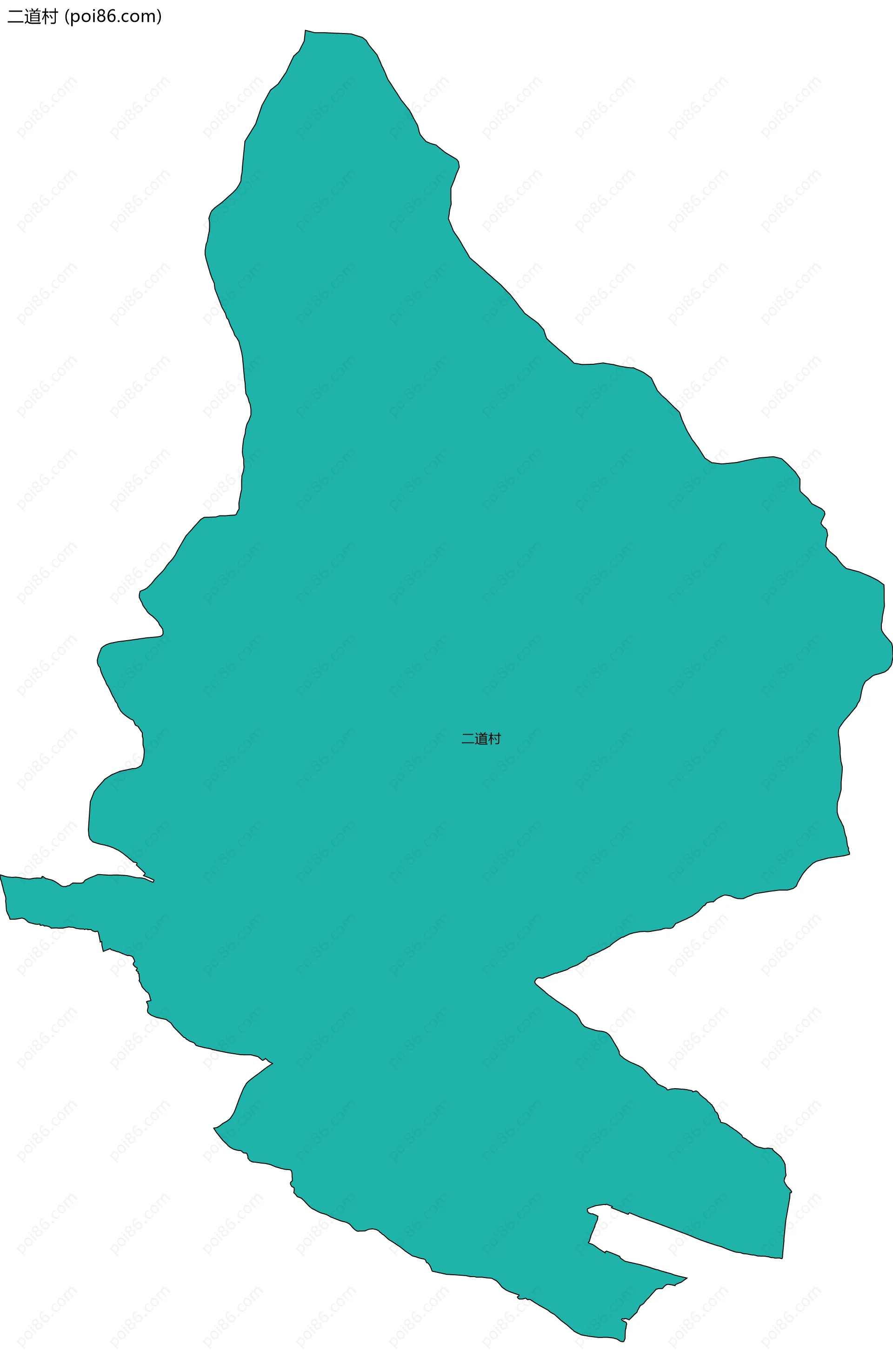 二道村边界地图