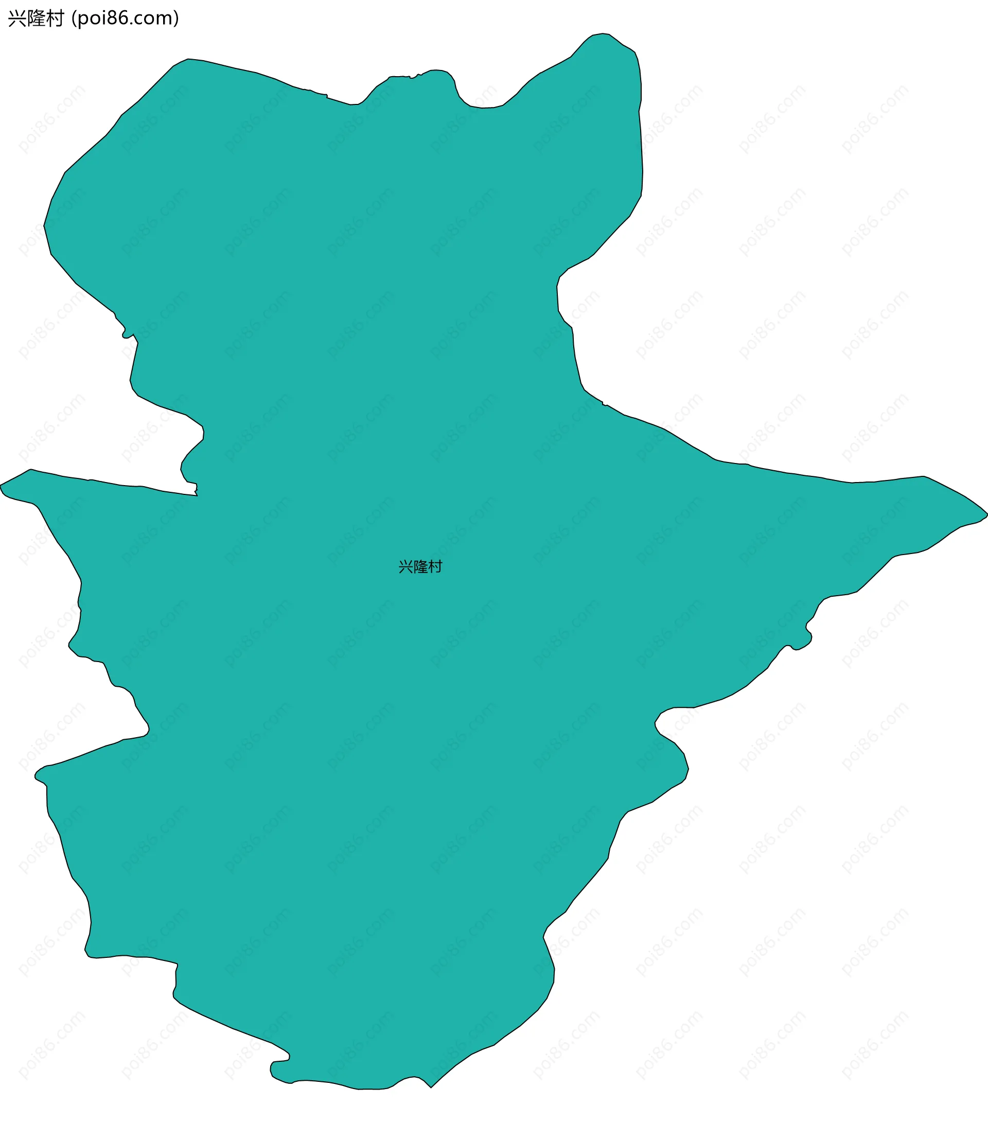 兴隆村边界地图