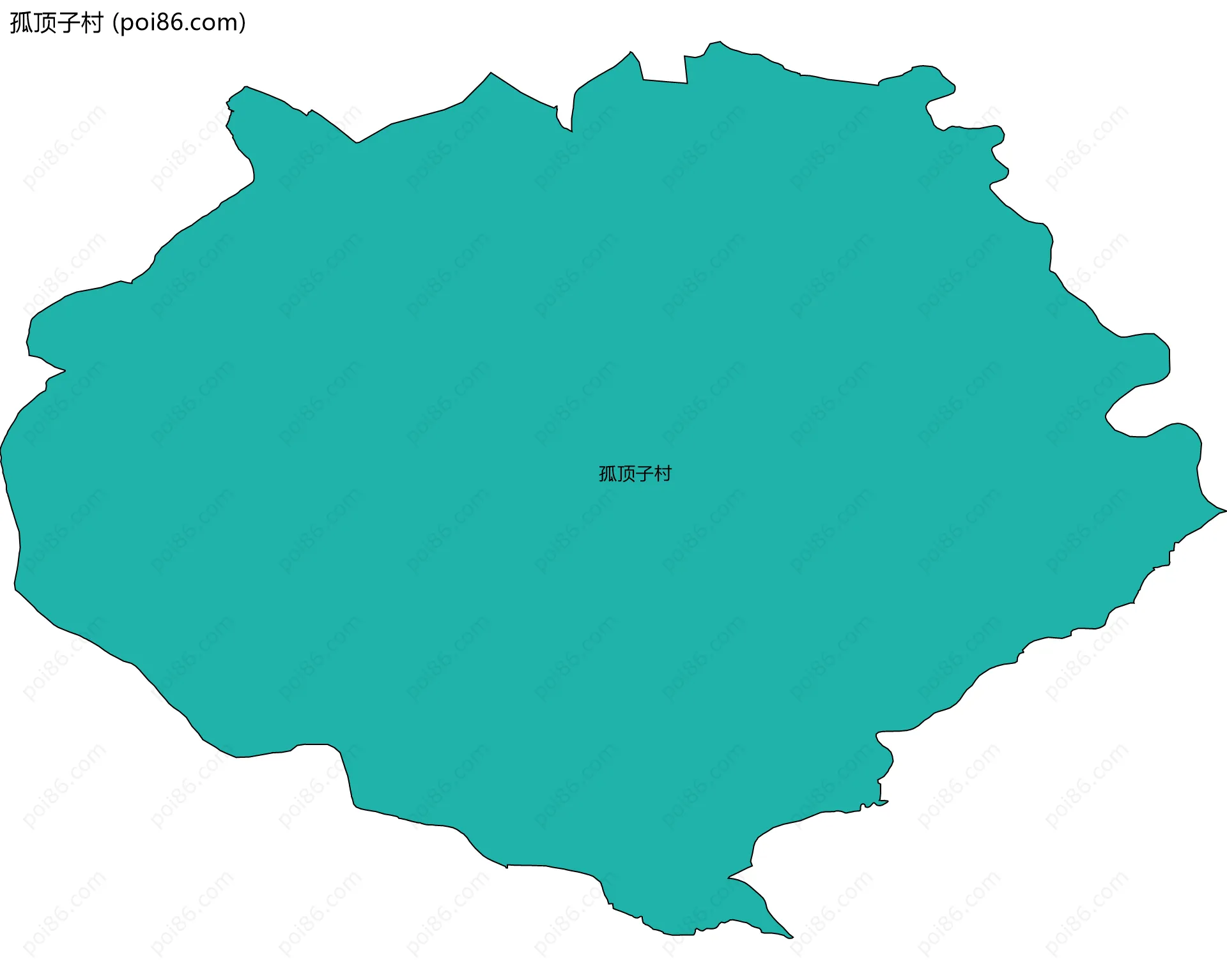 孤顶子村边界地图