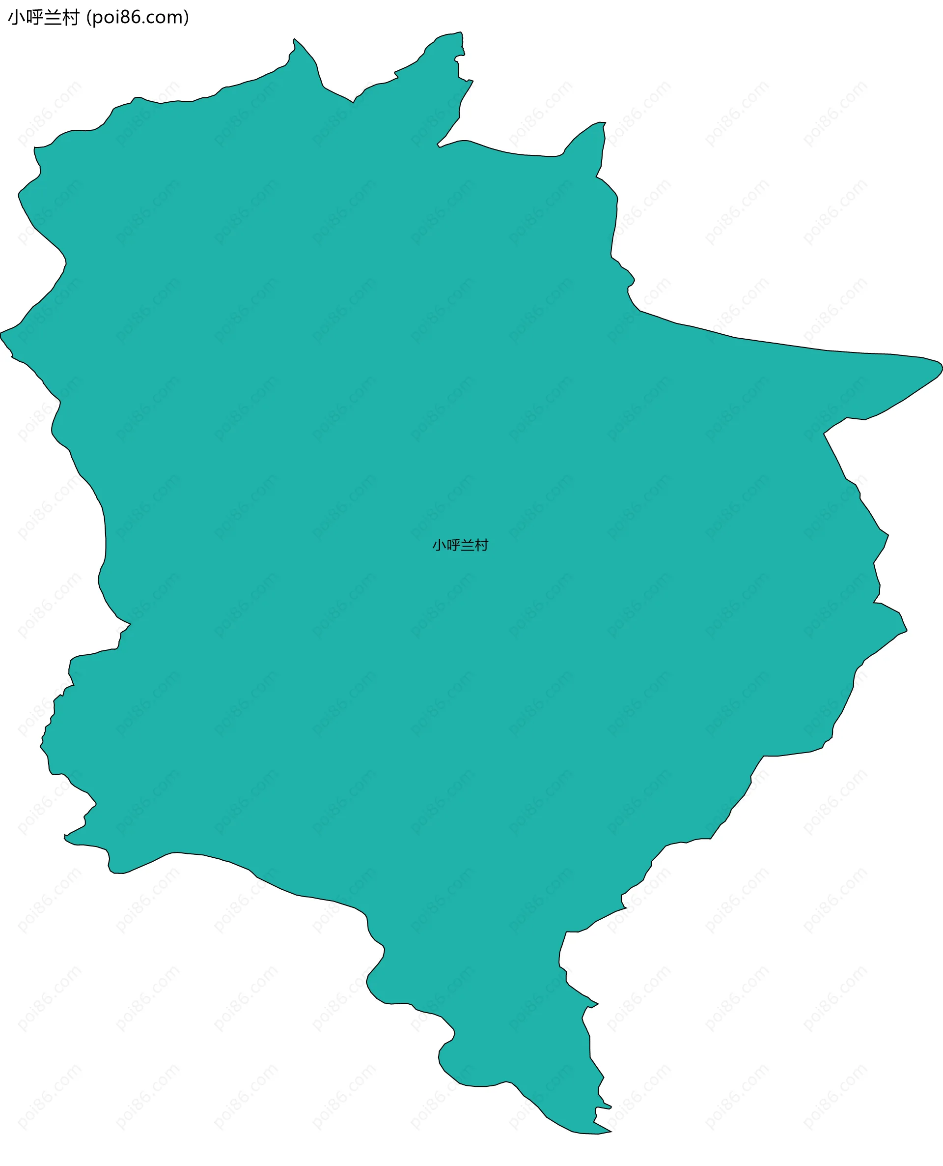 小呼兰村边界地图