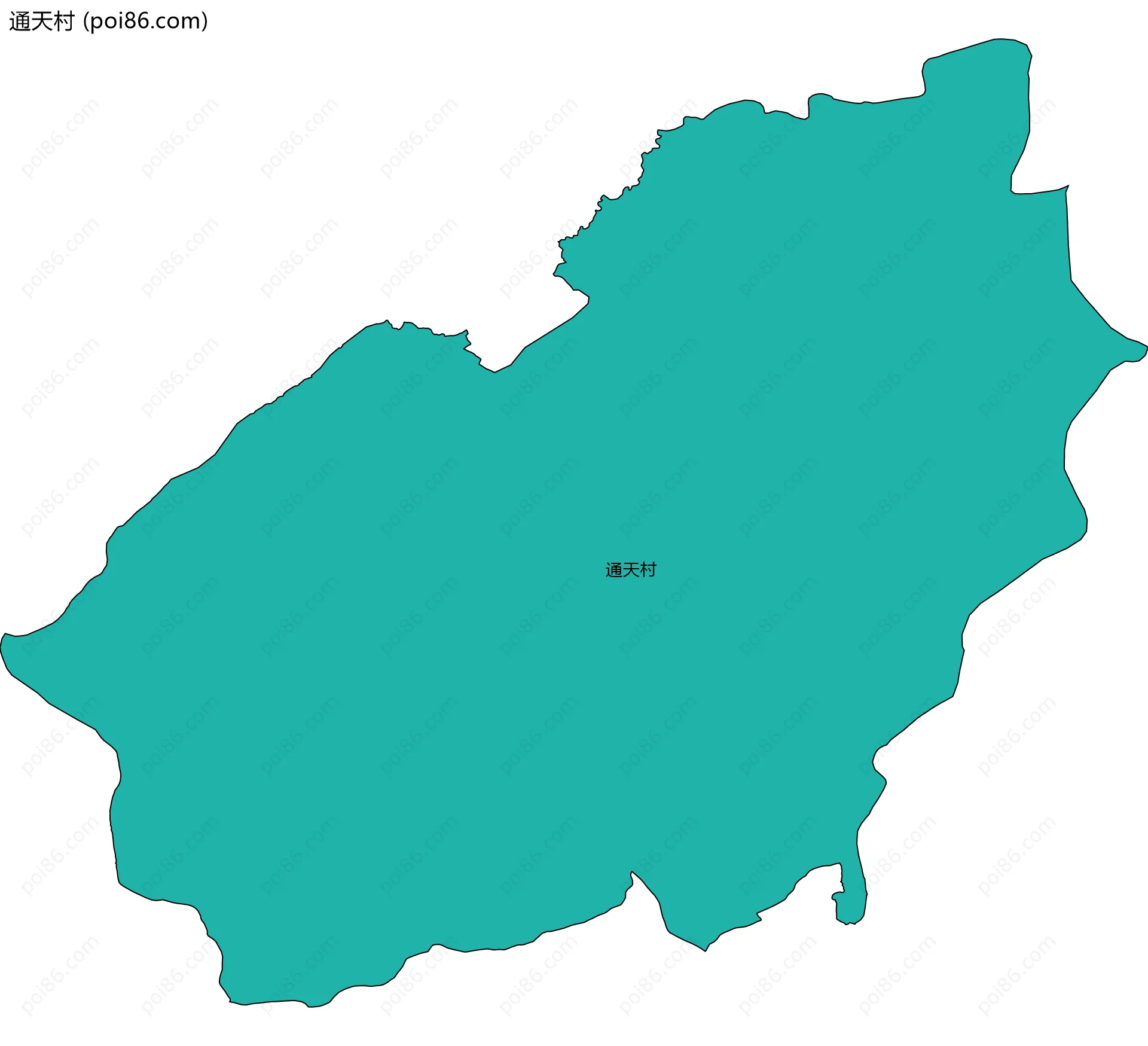 通天村边界地图