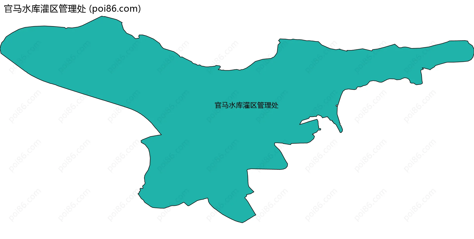 官马水库灌区管理处边界地图