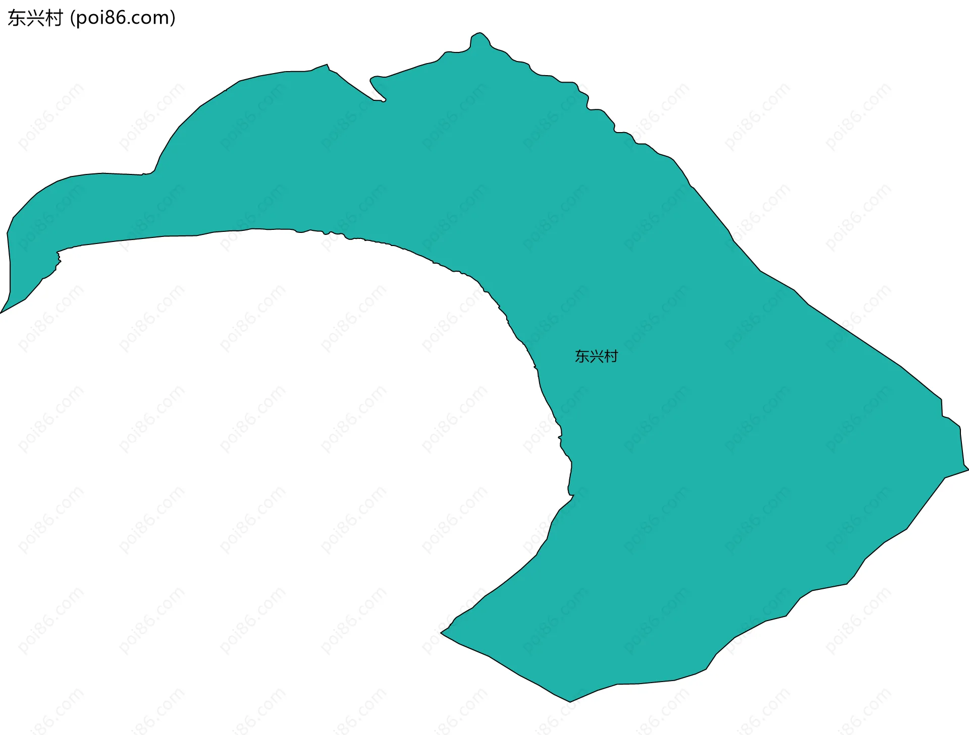 东兴村边界地图