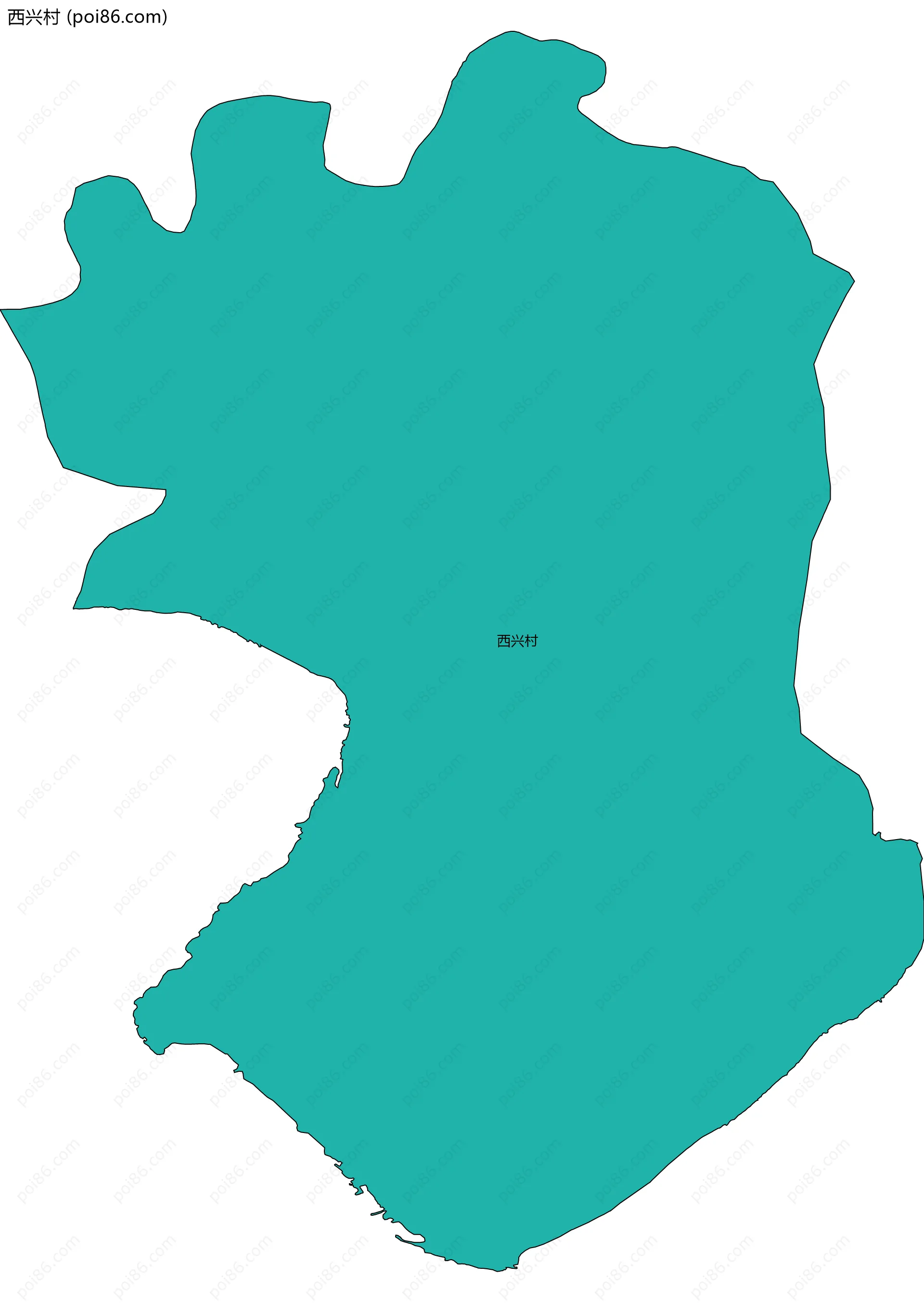 西兴村边界地图