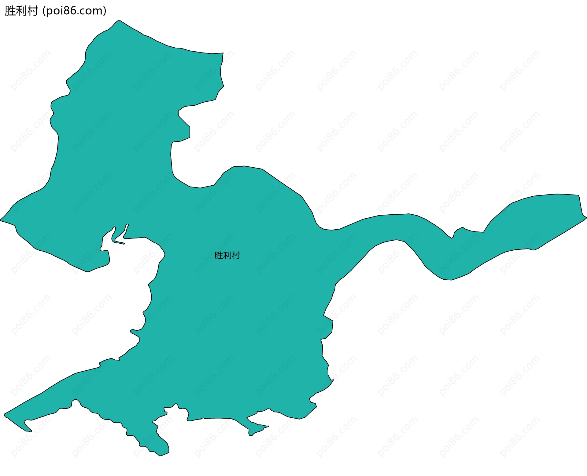 胜利村边界地图