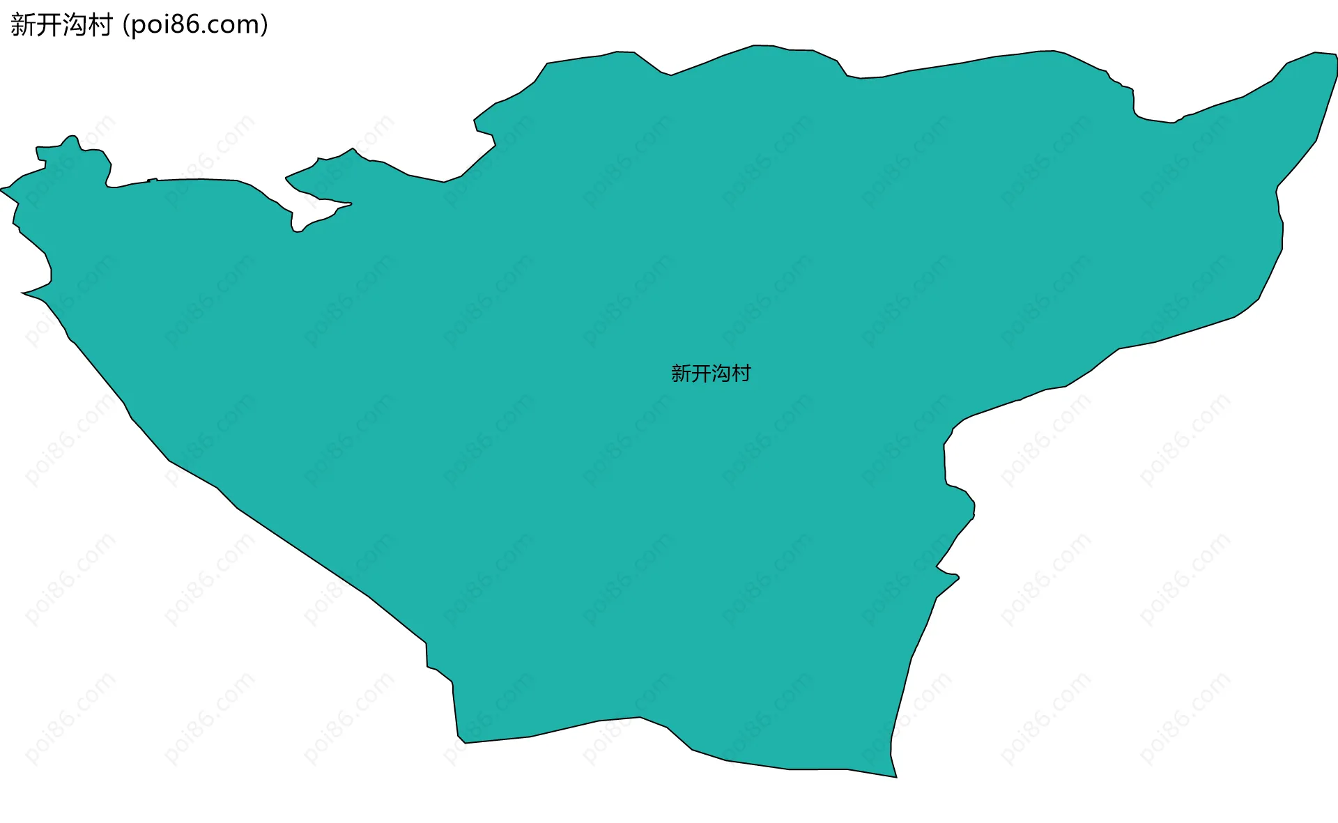 新开沟村边界地图