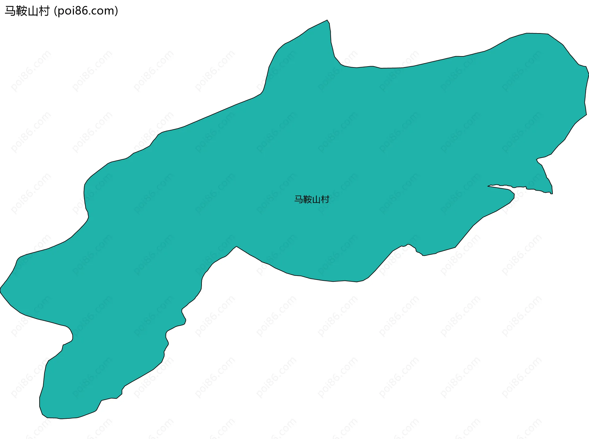 马鞍山村边界地图