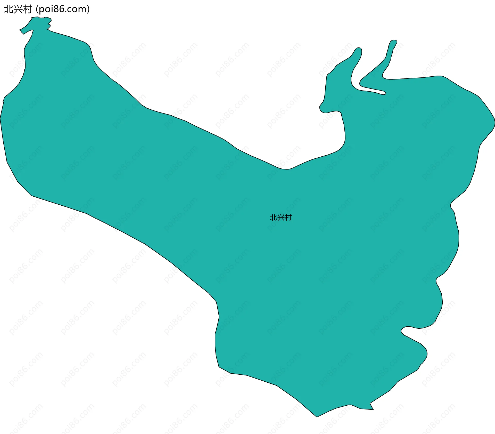 北兴村边界地图