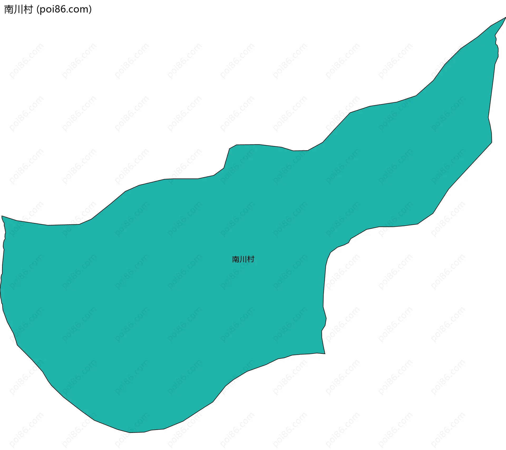 南川村边界地图
