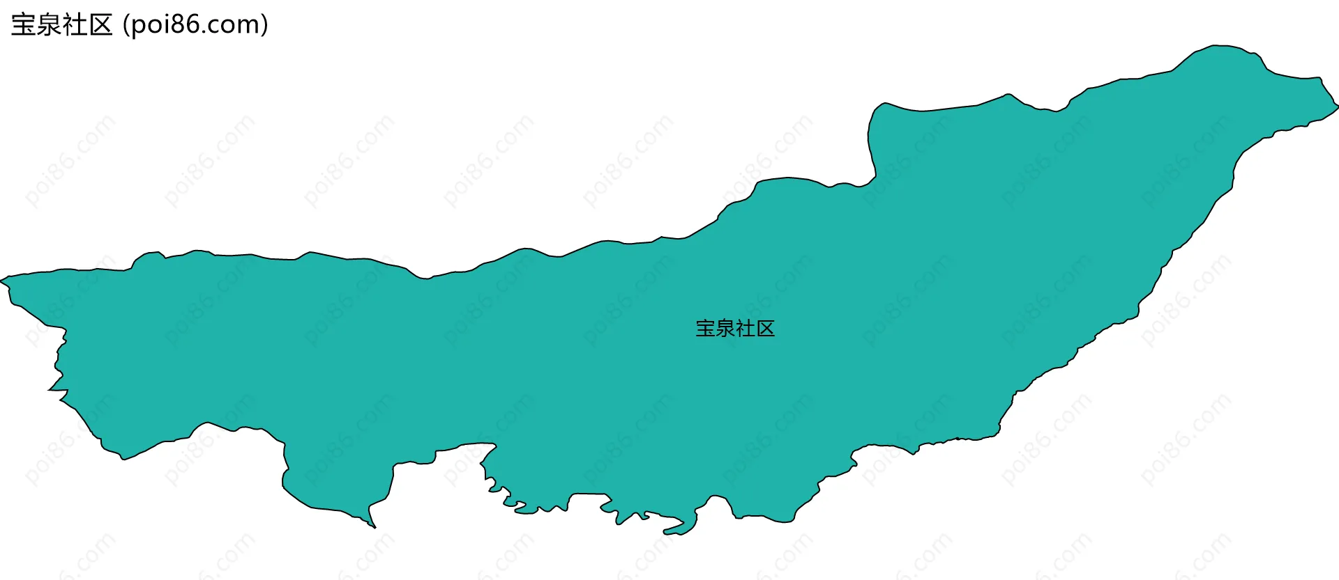 宝泉社区边界地图