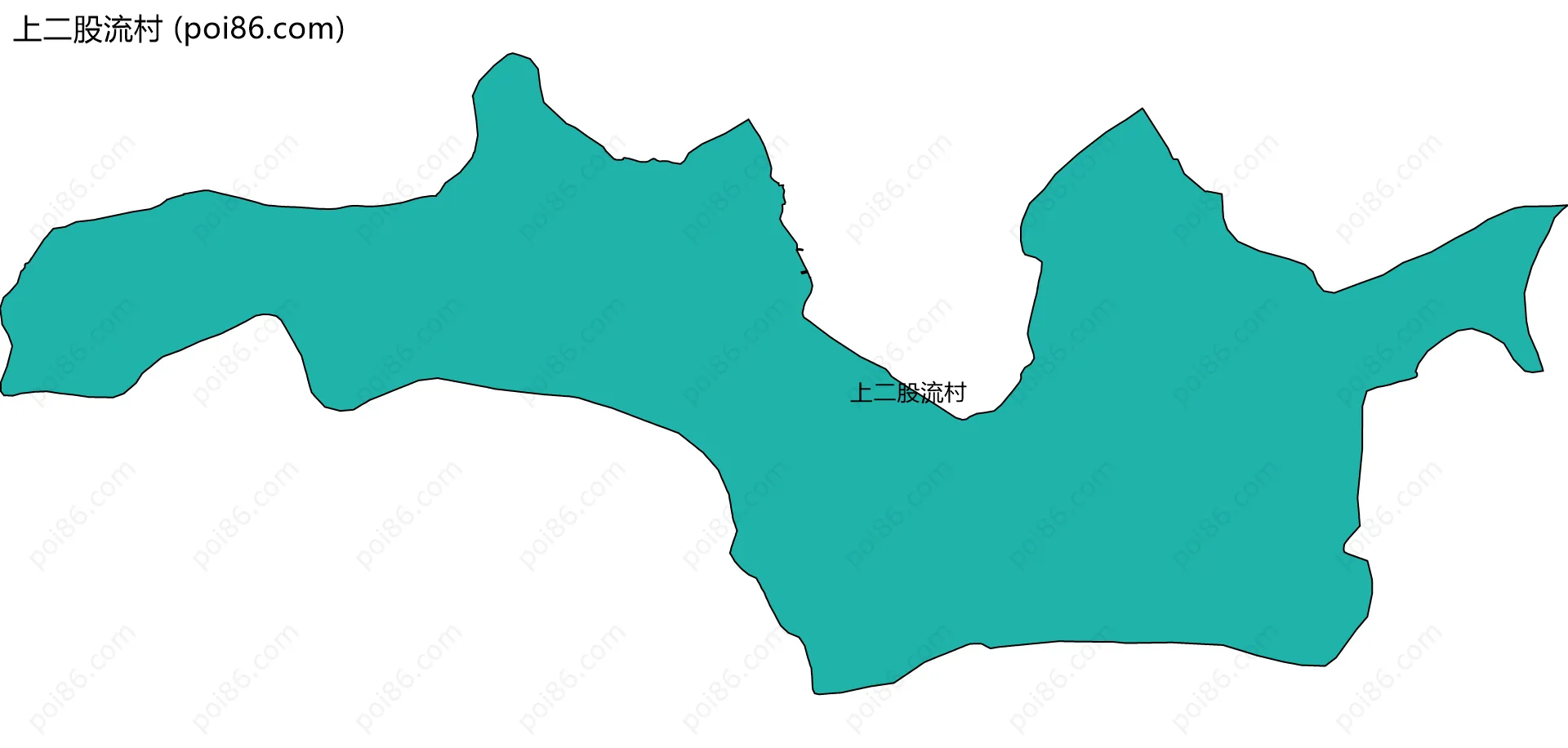 上二股流村边界地图