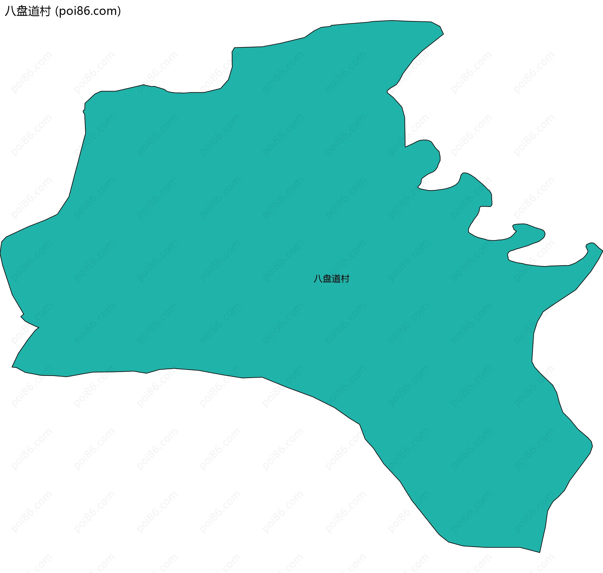 八盘道村边界地图