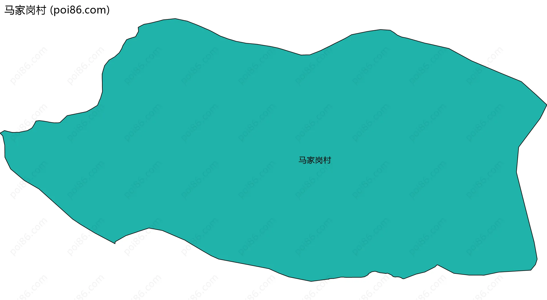 马家岗村边界地图