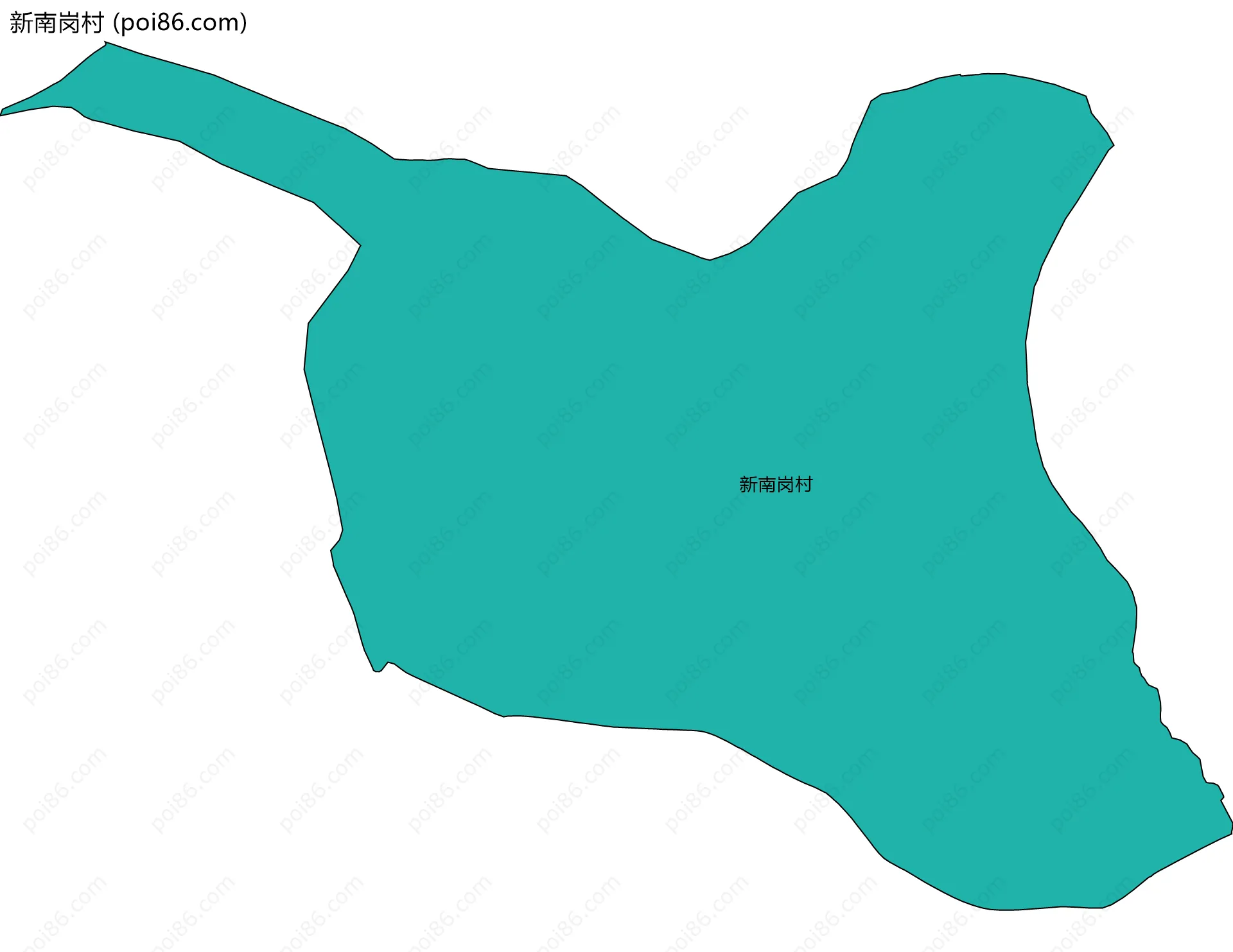 新南岗村边界地图