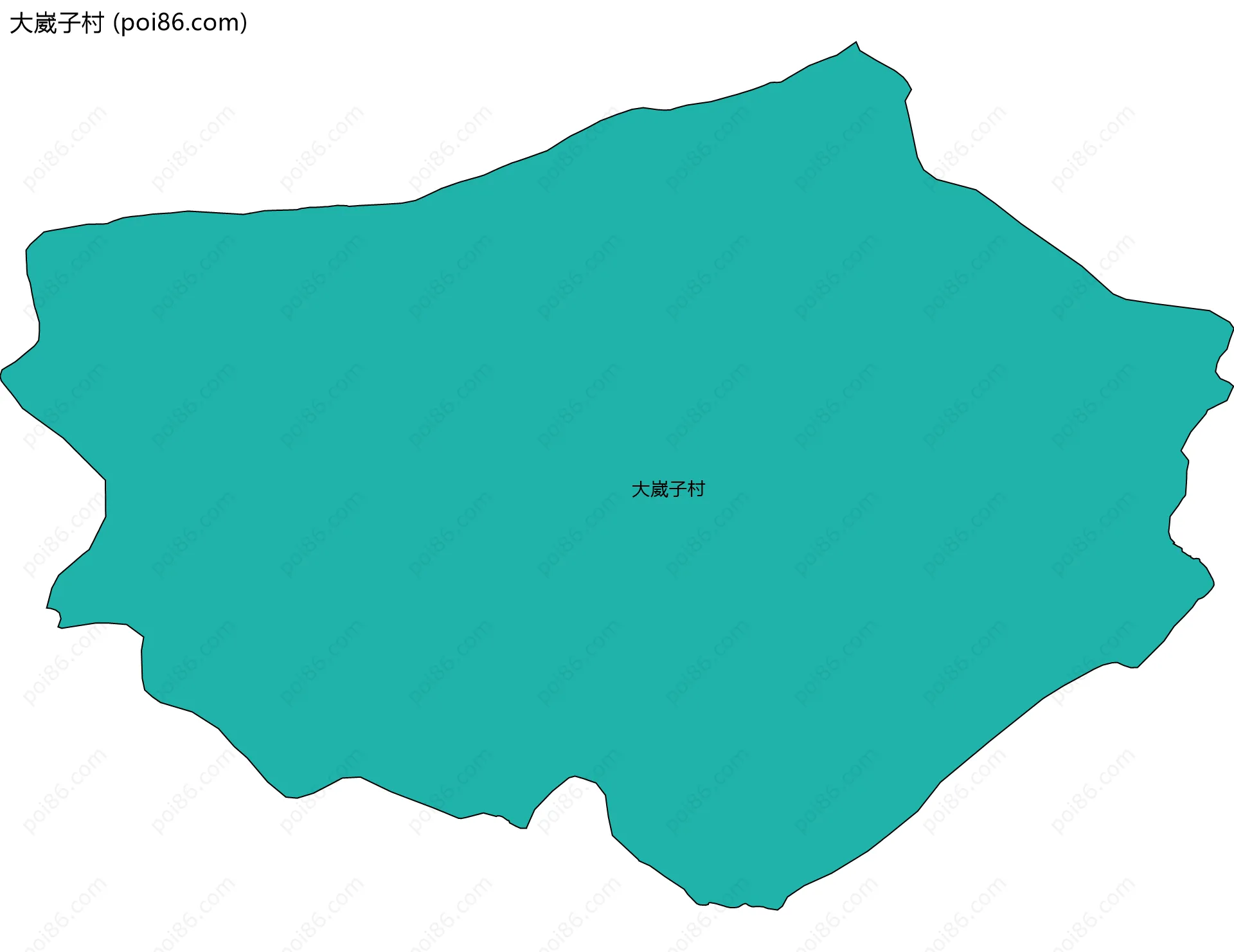 大崴子村边界地图