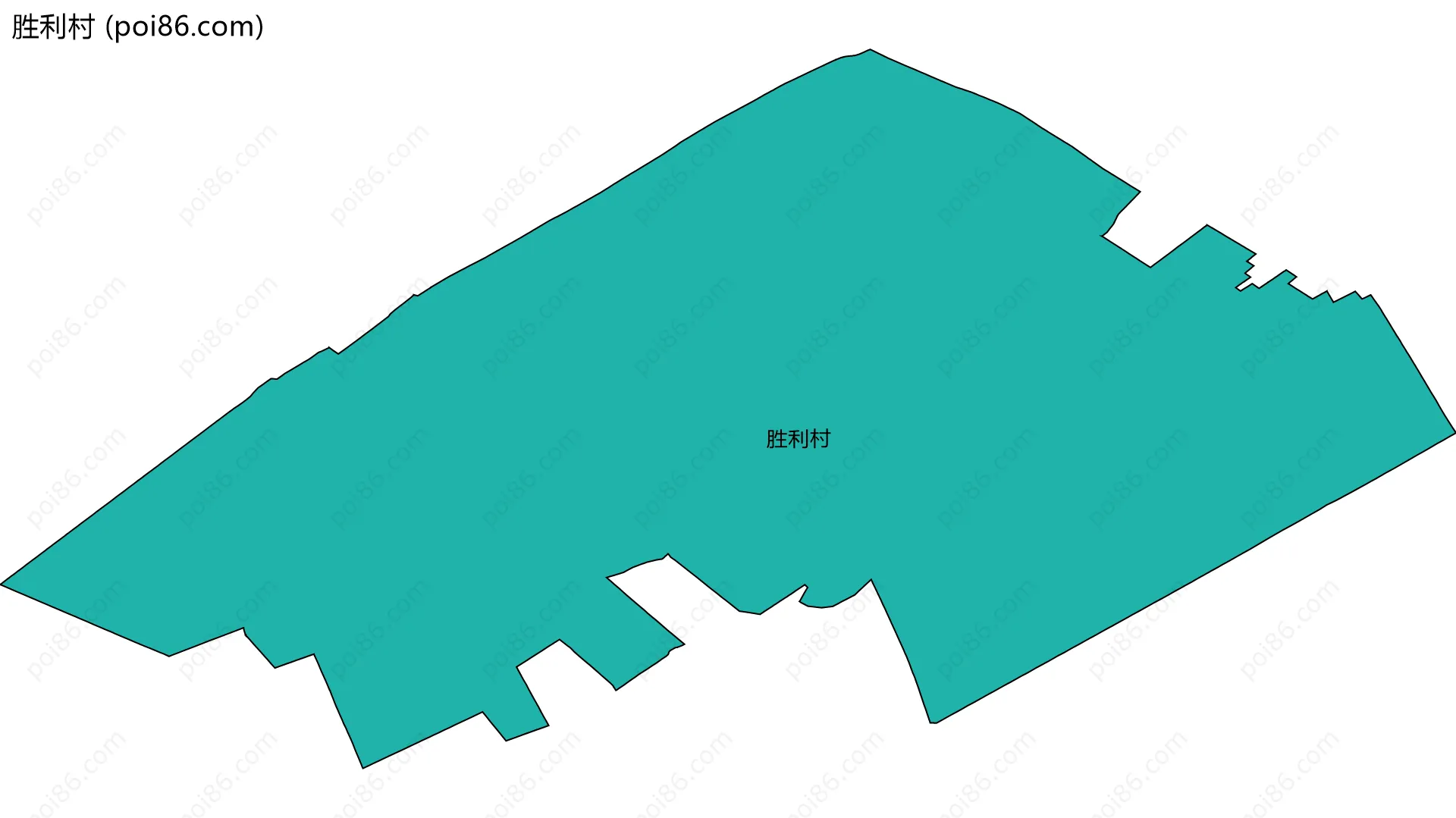 胜利村边界地图